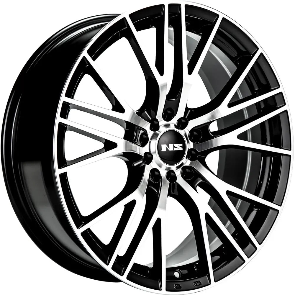 NS 1604N 18X8.0 BLACK  5X100- 5X4.5 BLACK MACHINED FACE