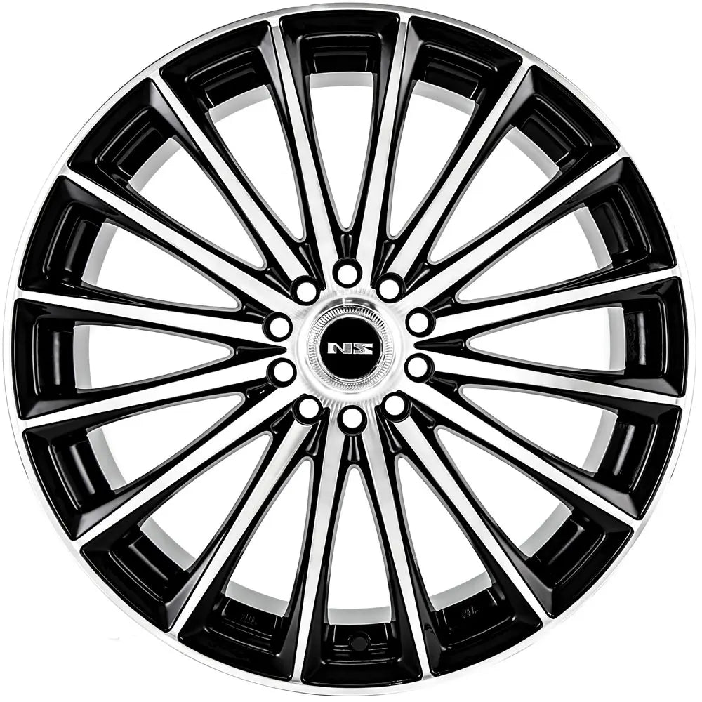 NS 1801 17X7.5  5X100- 5X4.5 BLACK MACHINED FACE