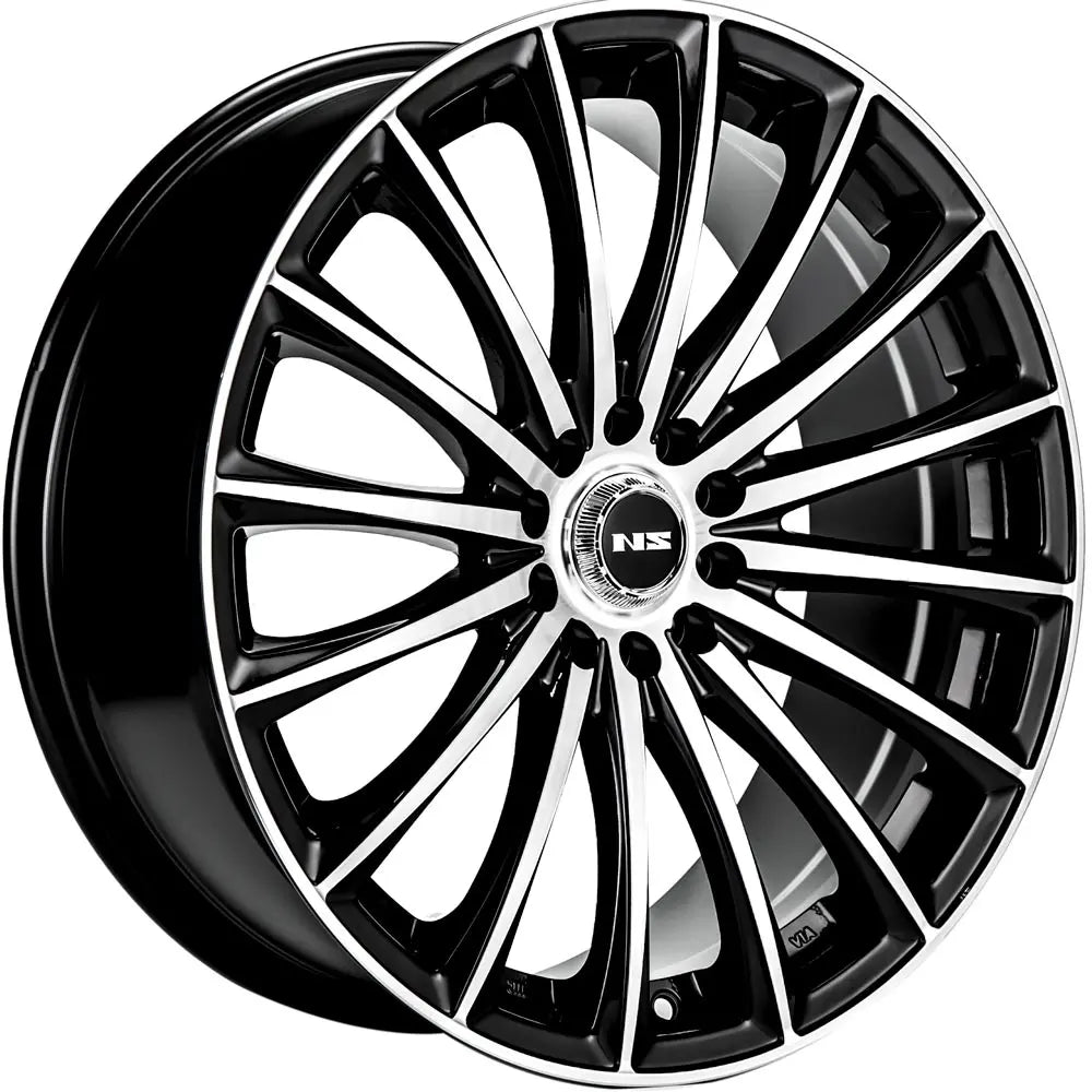 NS 1801 17X7.5  5X100- 5X4.5 BLACK MACHINED FACE