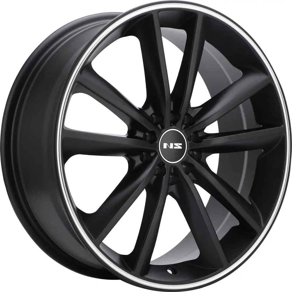 NS 9012 18X7.5  5X100- 5X4.5 MATTE BLACK MACHINED LINE