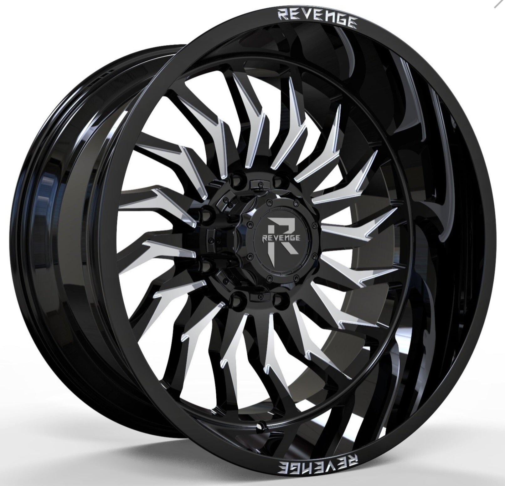 REVENGE RV-204 20X10 5X127 5X139.7 BLACK AND MILLED