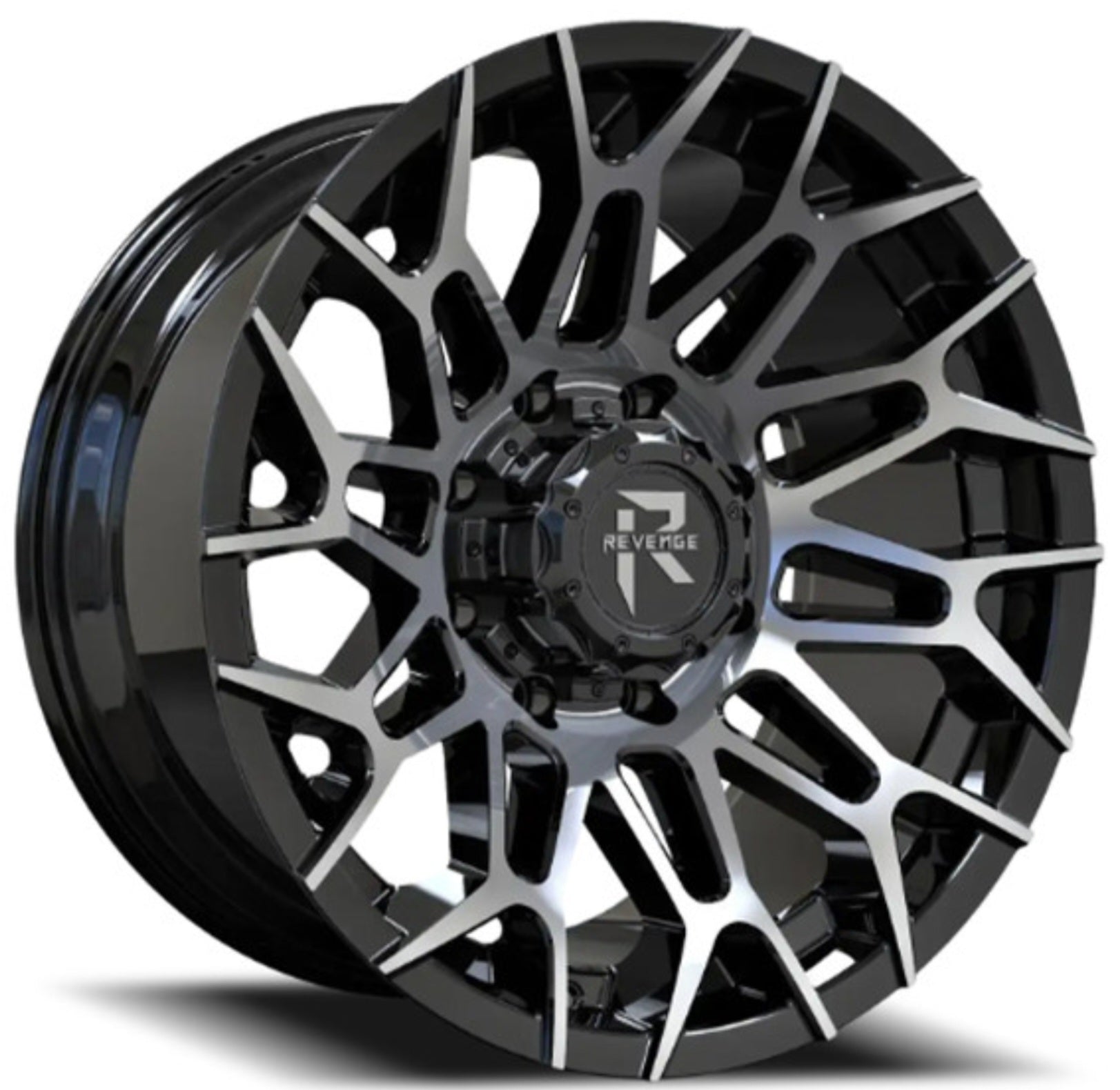REVENGE RV-203 20X10 5X127 5X139.7 BLACK MACHINED