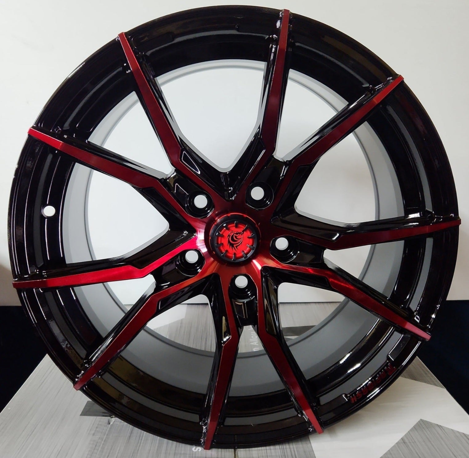 RAPIDASH RD-R7 16X7 5X4.5  PIANO BLACK WITH SCARLET RED TOP