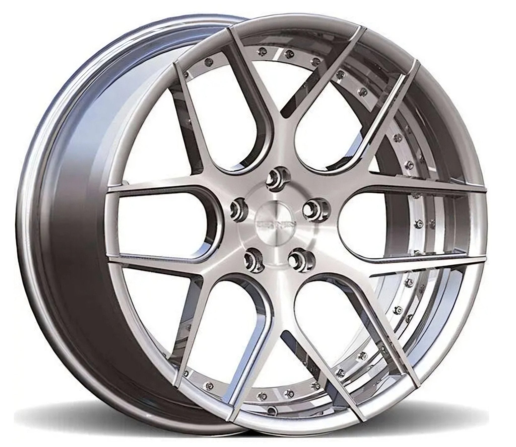 RENNEN CSL4 20x10.0 BLANK (5x112 - 5x120) SILVER MACHINE AND CHROME BOLTS