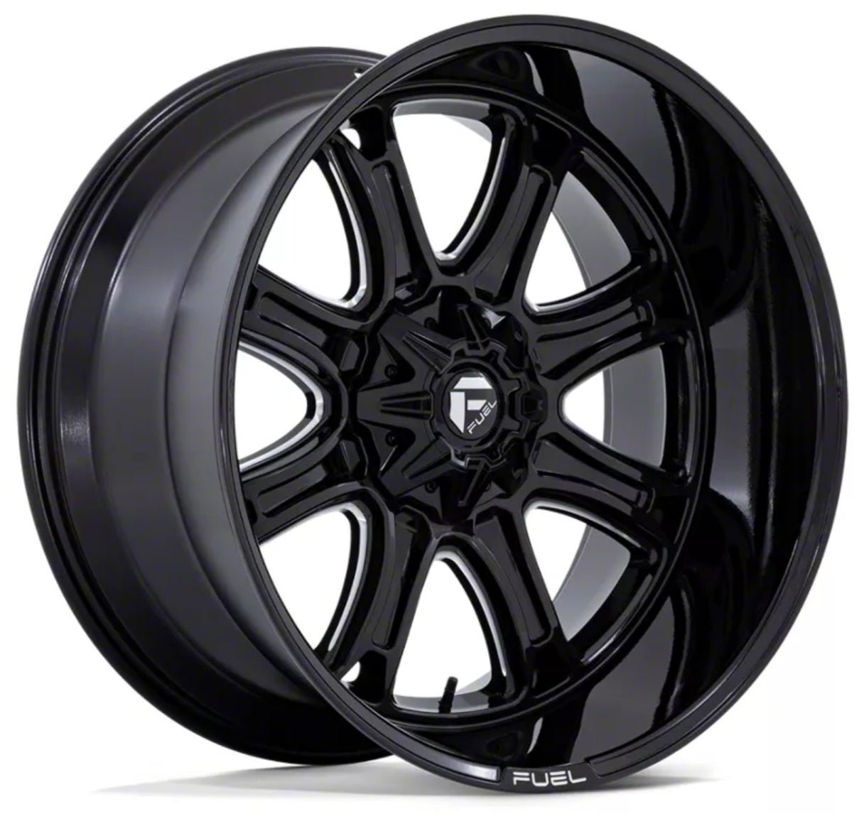 FUEL FC853 22X10 6X139.7 6X135 GLOSS BLACK MILLED u