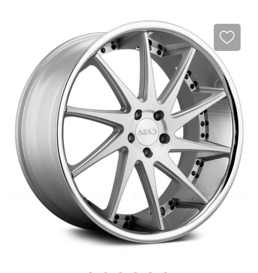 AZ23 20X9 5X120 BRUSHED SEMITMATTE SILVER SSL BLACK RIVET