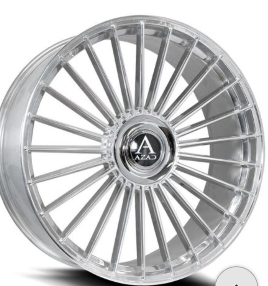 AZAD AZ25 24X9 5x112- 5x114.3 BRUSHED SILVER