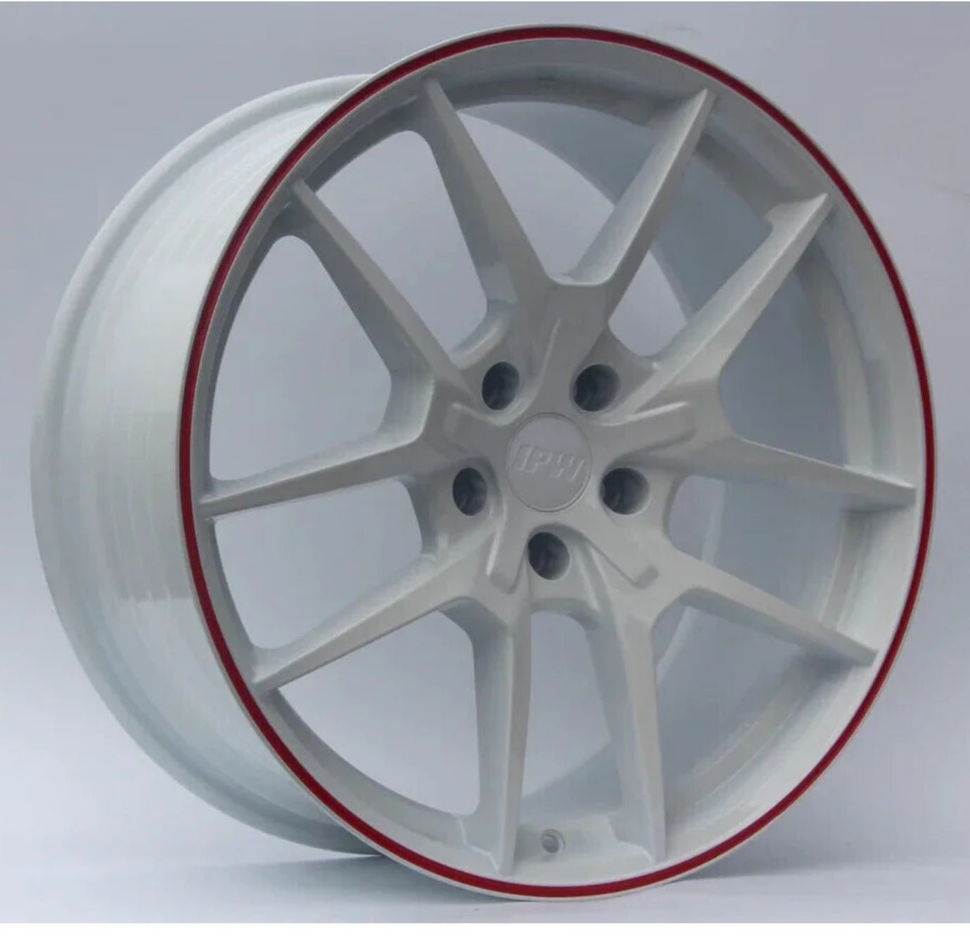 W301 flow Forming XY31 18x8.5 5x114.3 WHITE RED LIP
