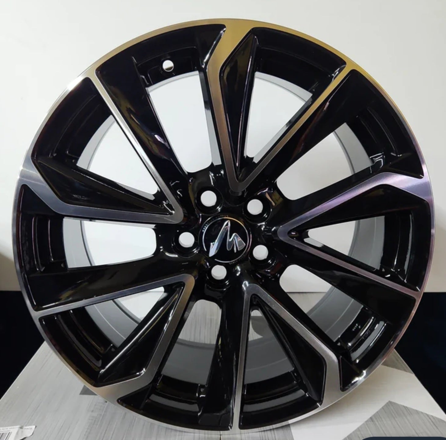 W254 17x7.5 5x100  BLACK MACHINE FACE