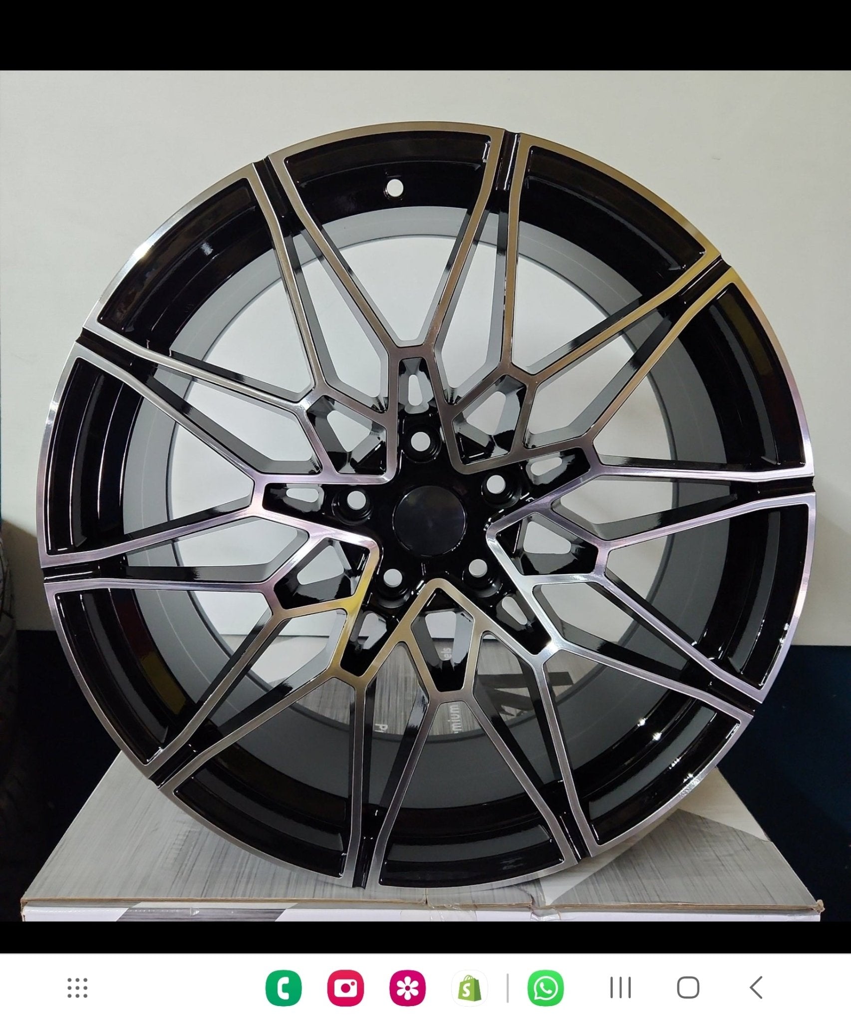 PW-TP10 WHEELS 18X9 5x120 BLACK MACHINE FACE