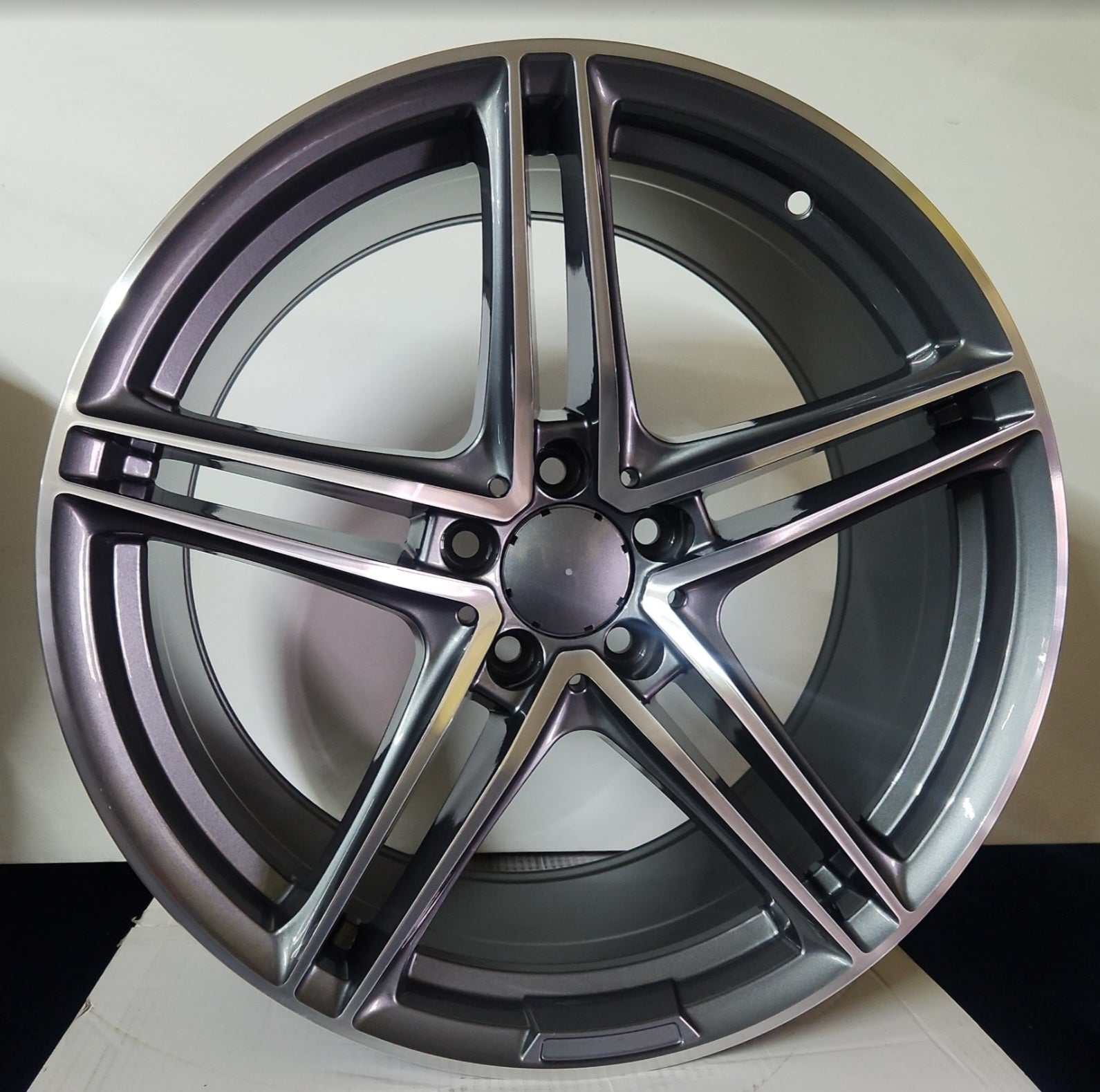 850 WHEELS 20X8.5 5X112 GUN METAL MACHINED FACE