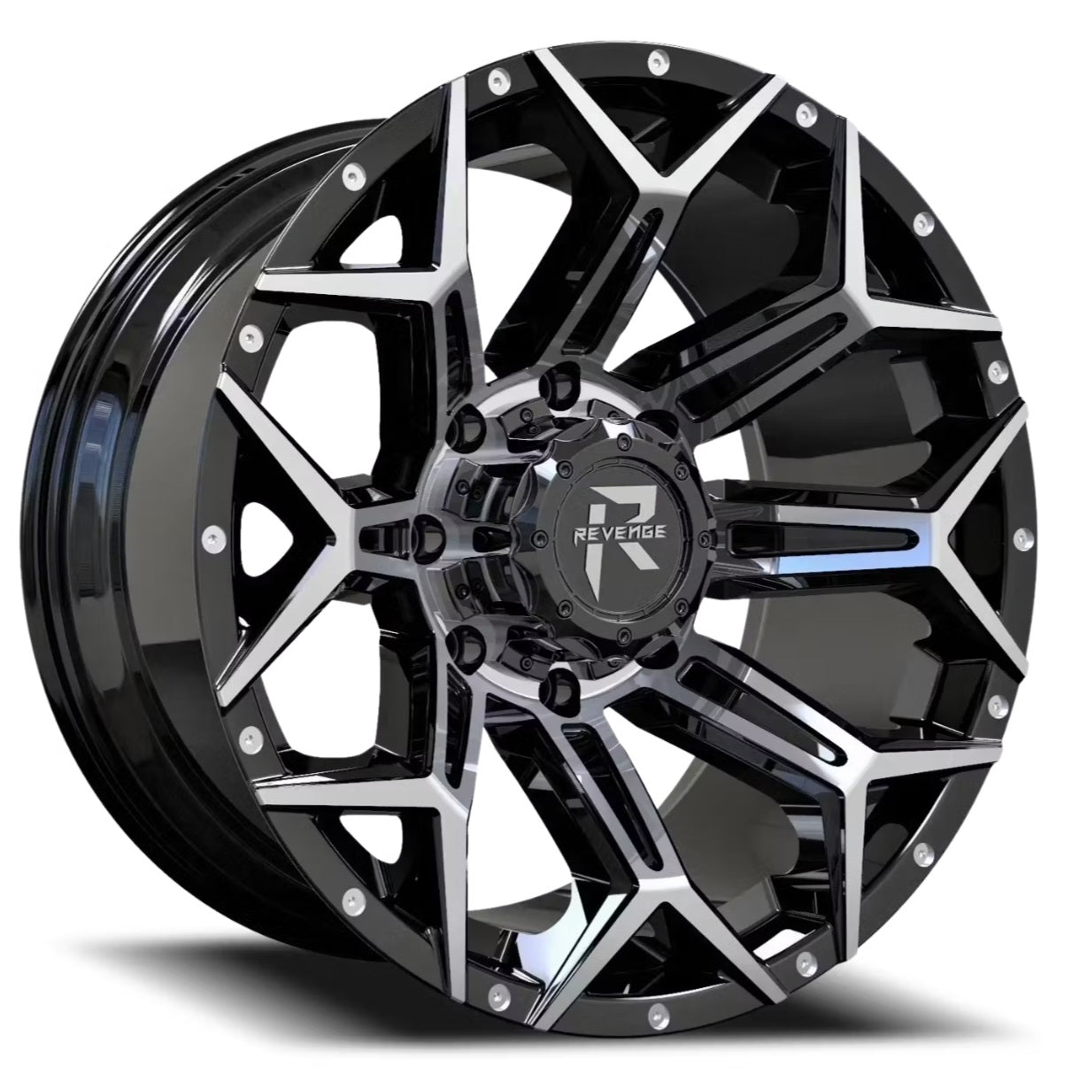 REVENGE RV-202  20X10 5x150- 5x139.7 BLACK MACHINED