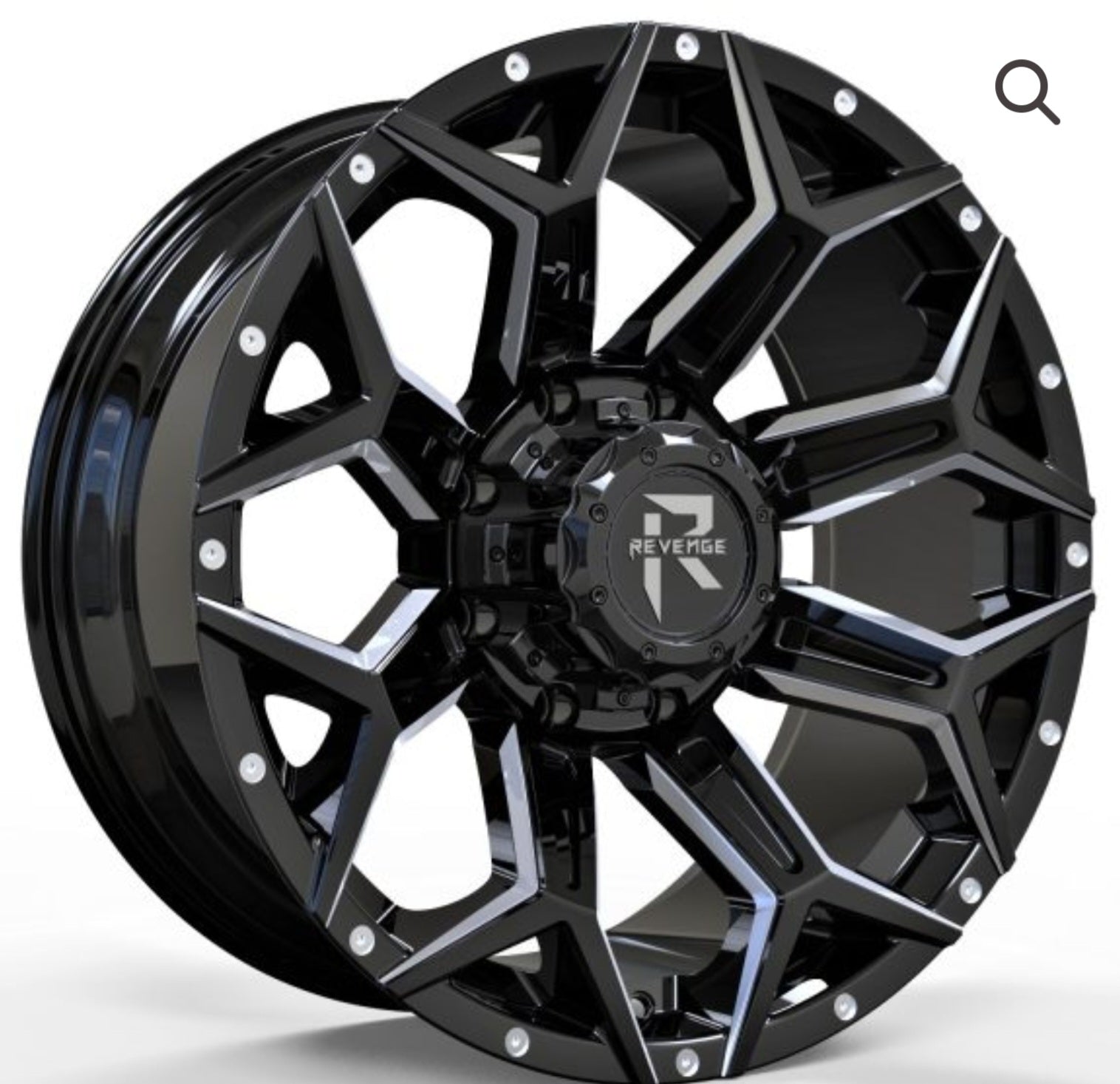 REVENGE RV-202  20X10 5x150- 5x139.7 BLACK AND MILLED