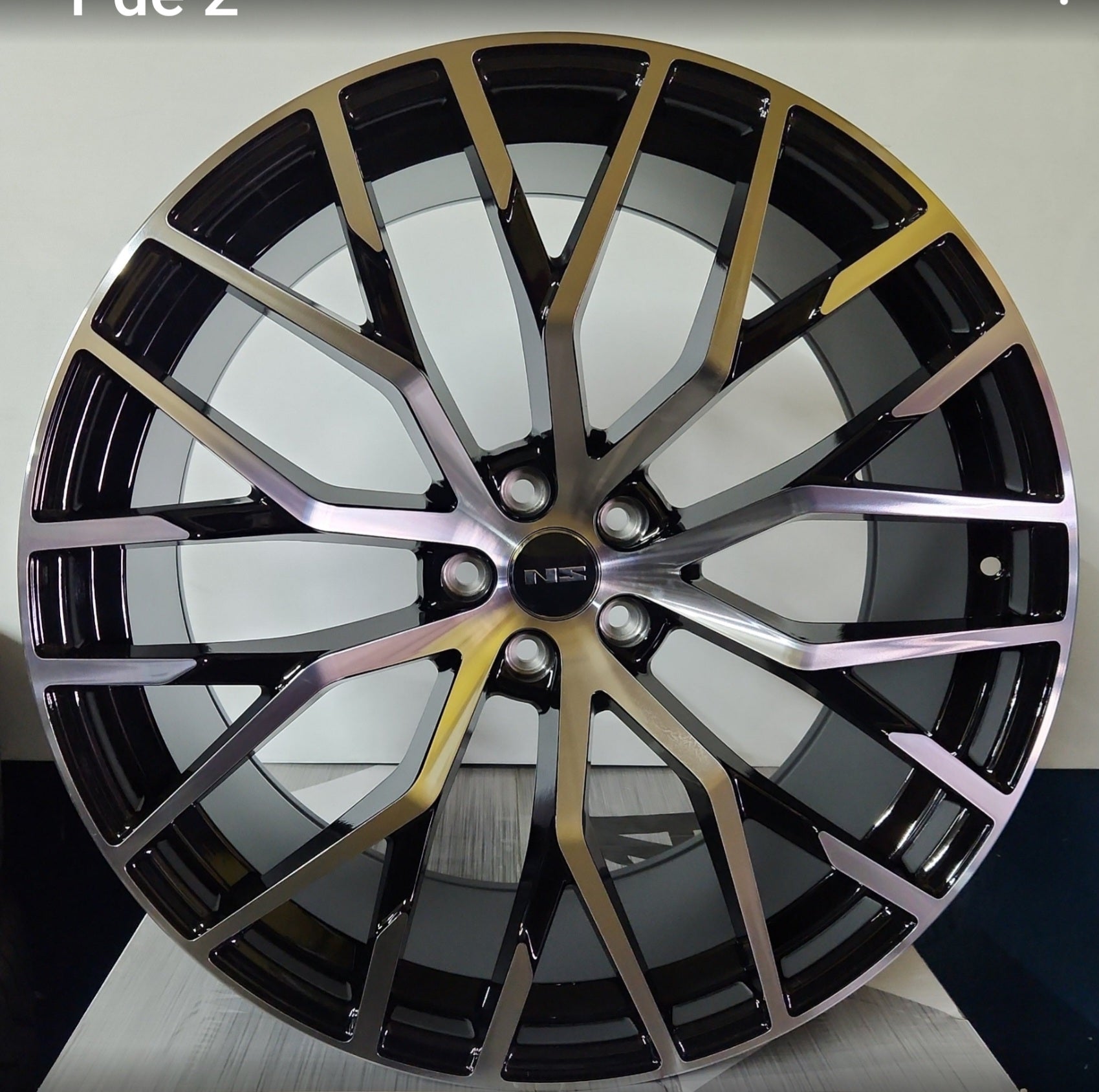 STYLE RB91 22X10.5 5X112 MACHINED FACE  W/ BLACK OUTLINE