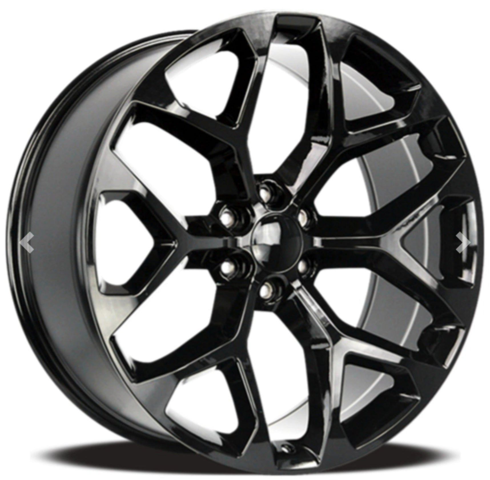 SNOW FLAKE -348N CHEVY 22X9 6X132 PIANO BLACK