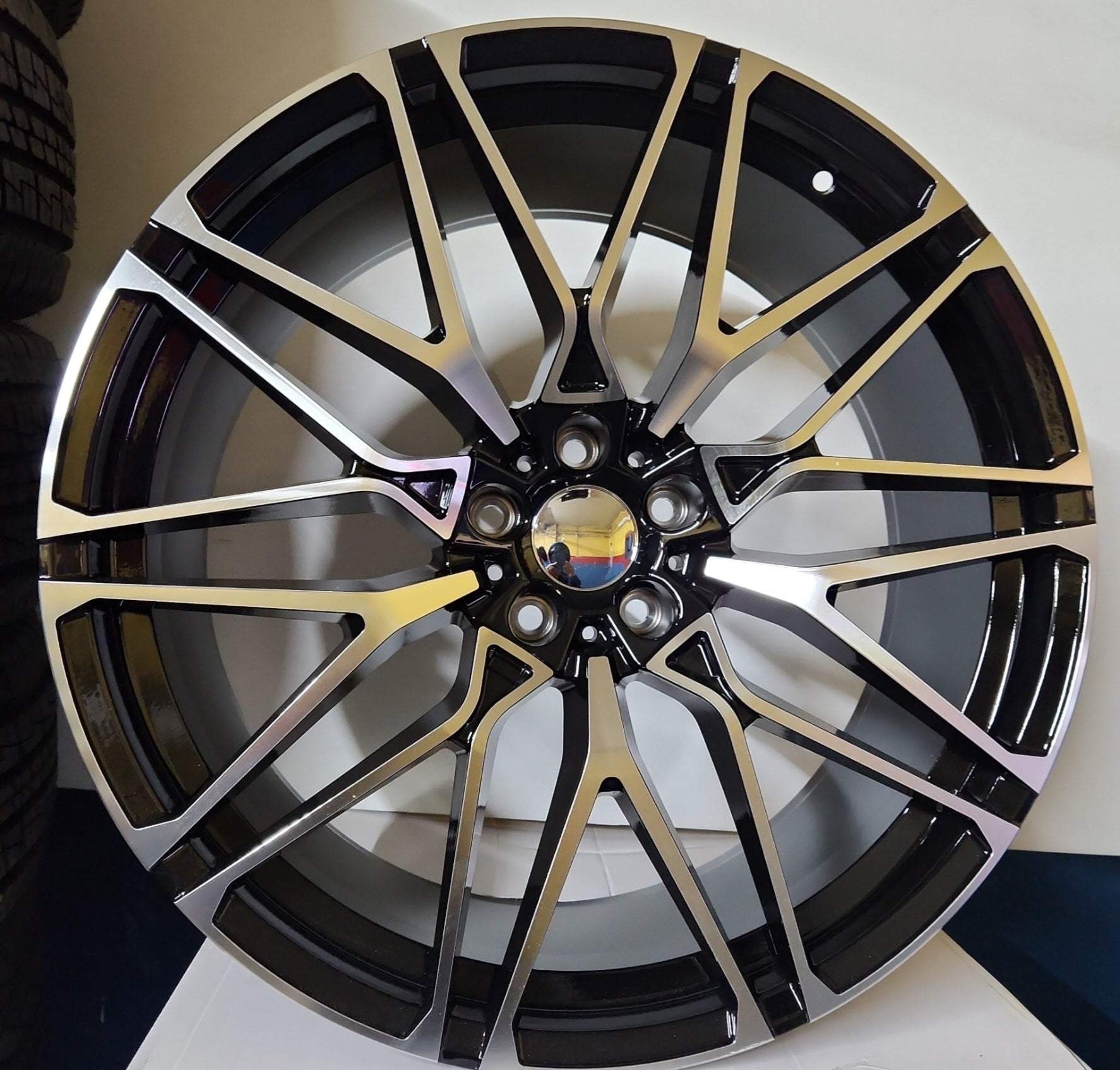 W741 WHEELS 7100 20X11.5 5X112 BLACK MACHINED FACE