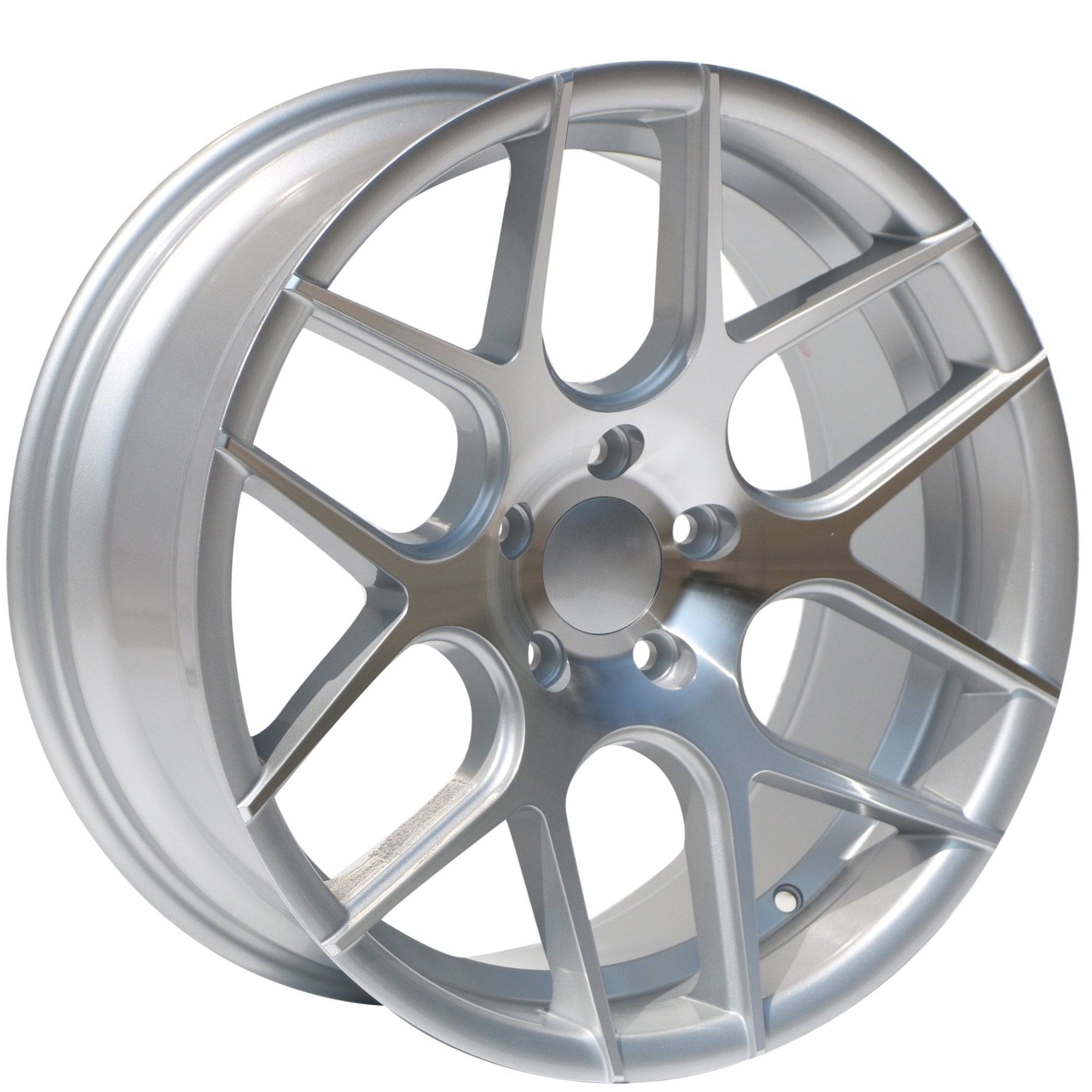 W001 SSA03 Silver Machined Face 18*8.0 ET35 5x114.3 CB73.1  MB-2182 - Logo