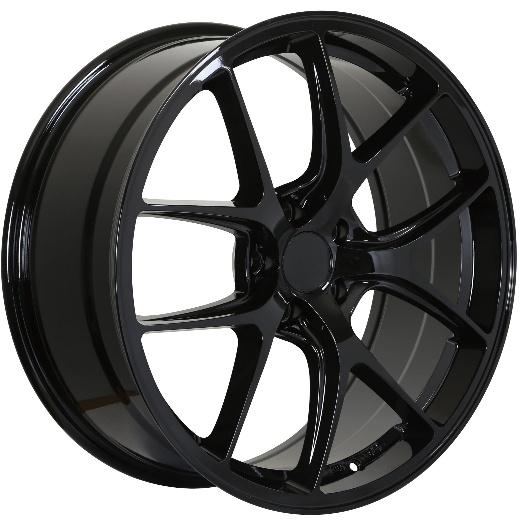W005 1139 Gloss Black 19x8.5 ET35 5x112/114.3 CB73.1  Cap/Logo:C016IPW-B