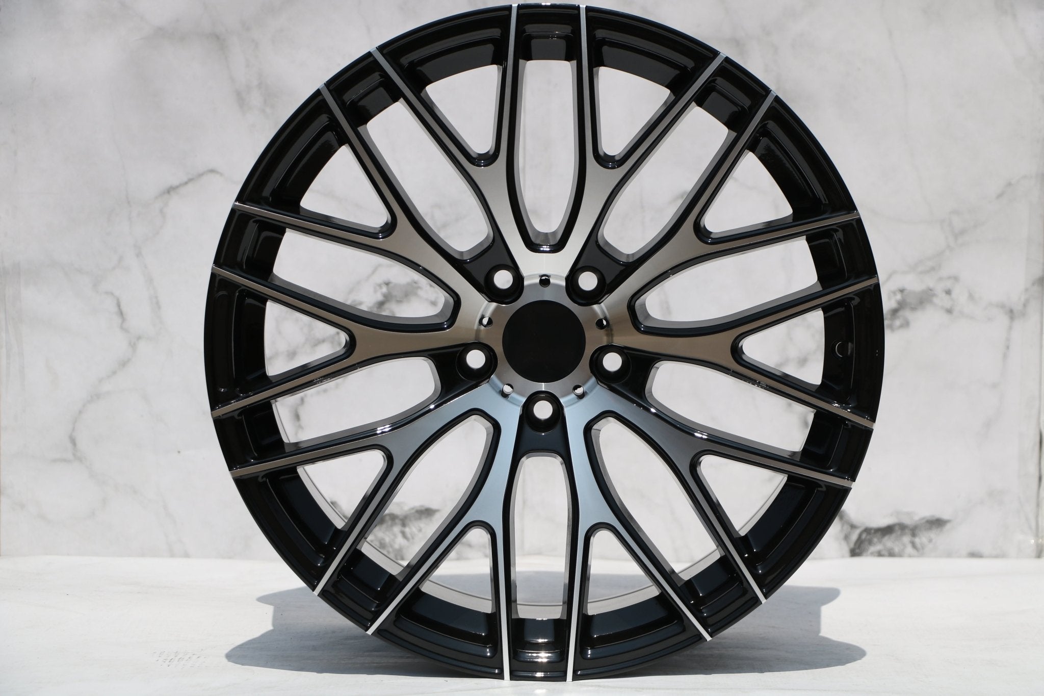 W008 D973 Black Machined Face 19x8.5 ET35 5x112/114.3 CB73.1