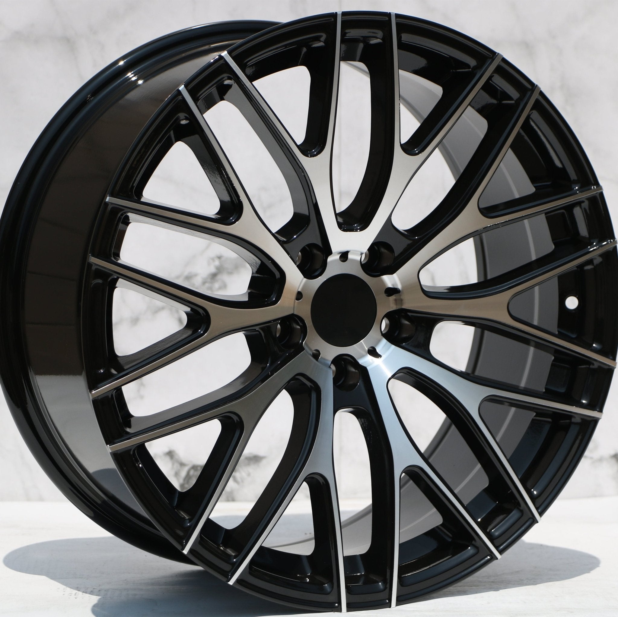 W008 D973 Black Machined Face 19x8.5 ET35 5x112/114.3 CB73.1