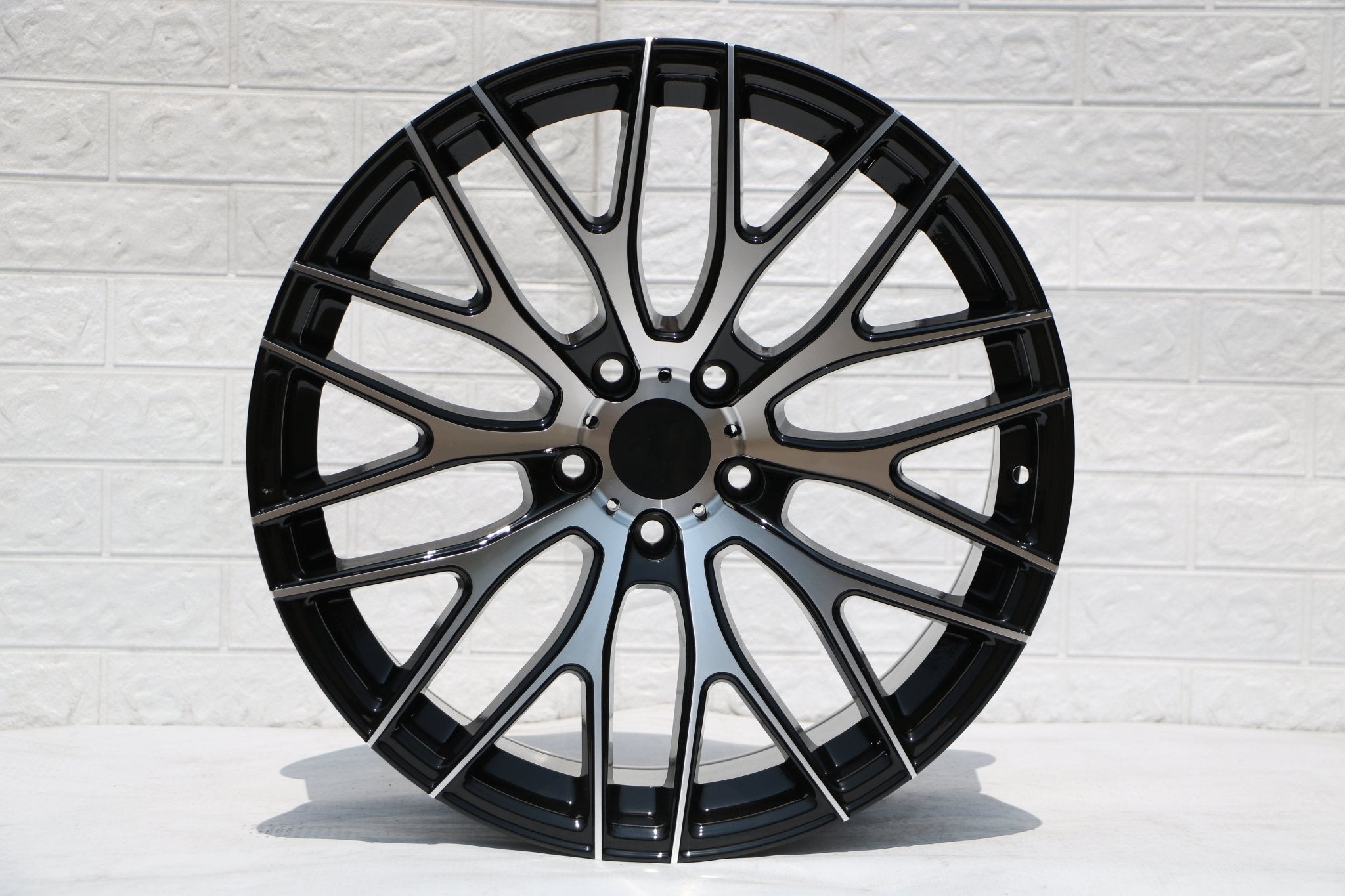 W008 D973 Black Machined Face 19x9.5 ET35 5x112/114.3 CB73.1