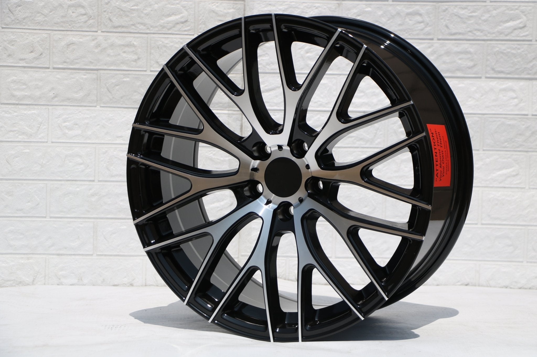 W008 D973 Black Machined Face 19x8.5 ET35 5x112/114.3 CB73.1