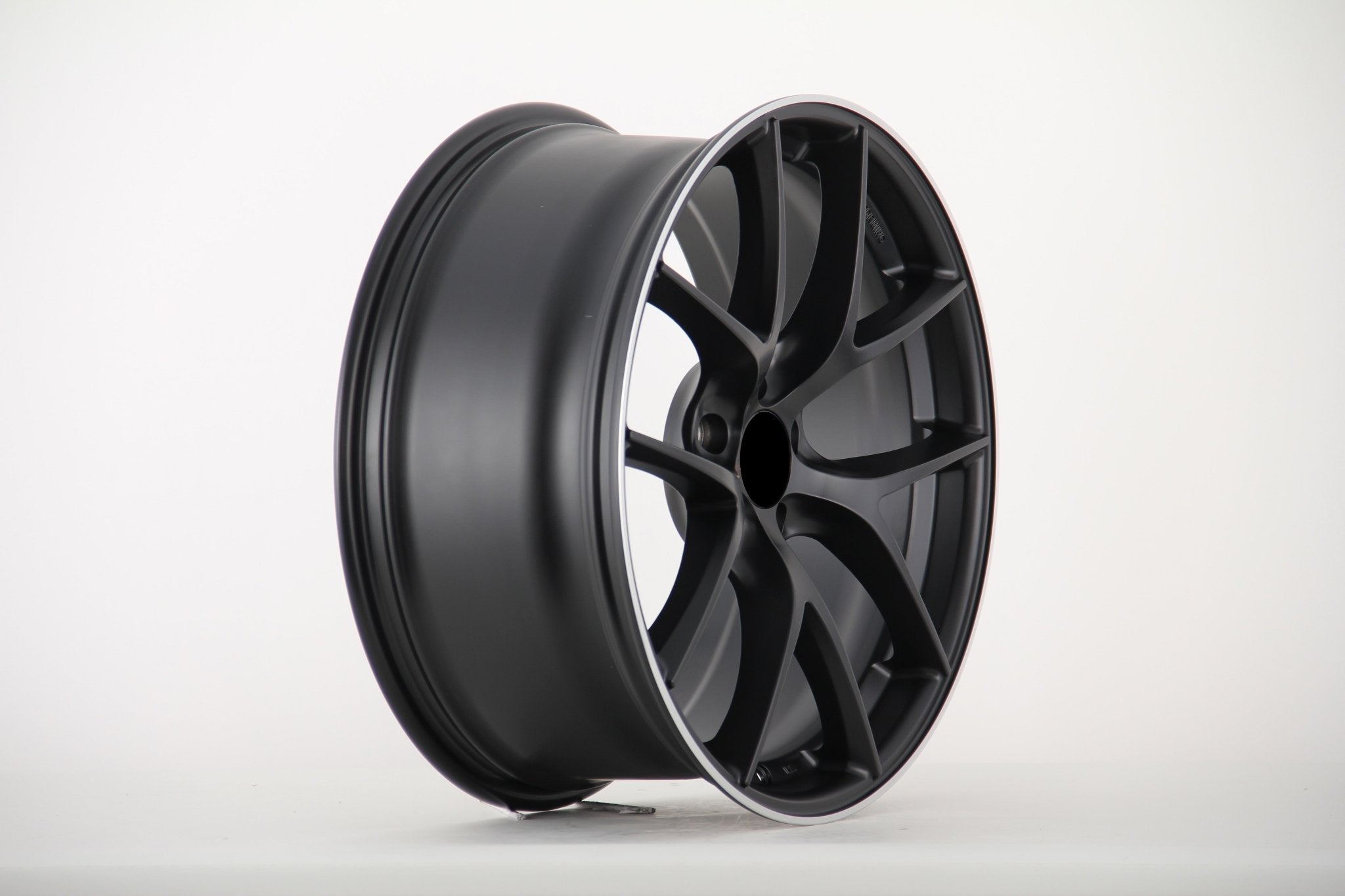 W054 889 Satin Black Machined Lip 19x8.5 ET35 5x112 CB66.5