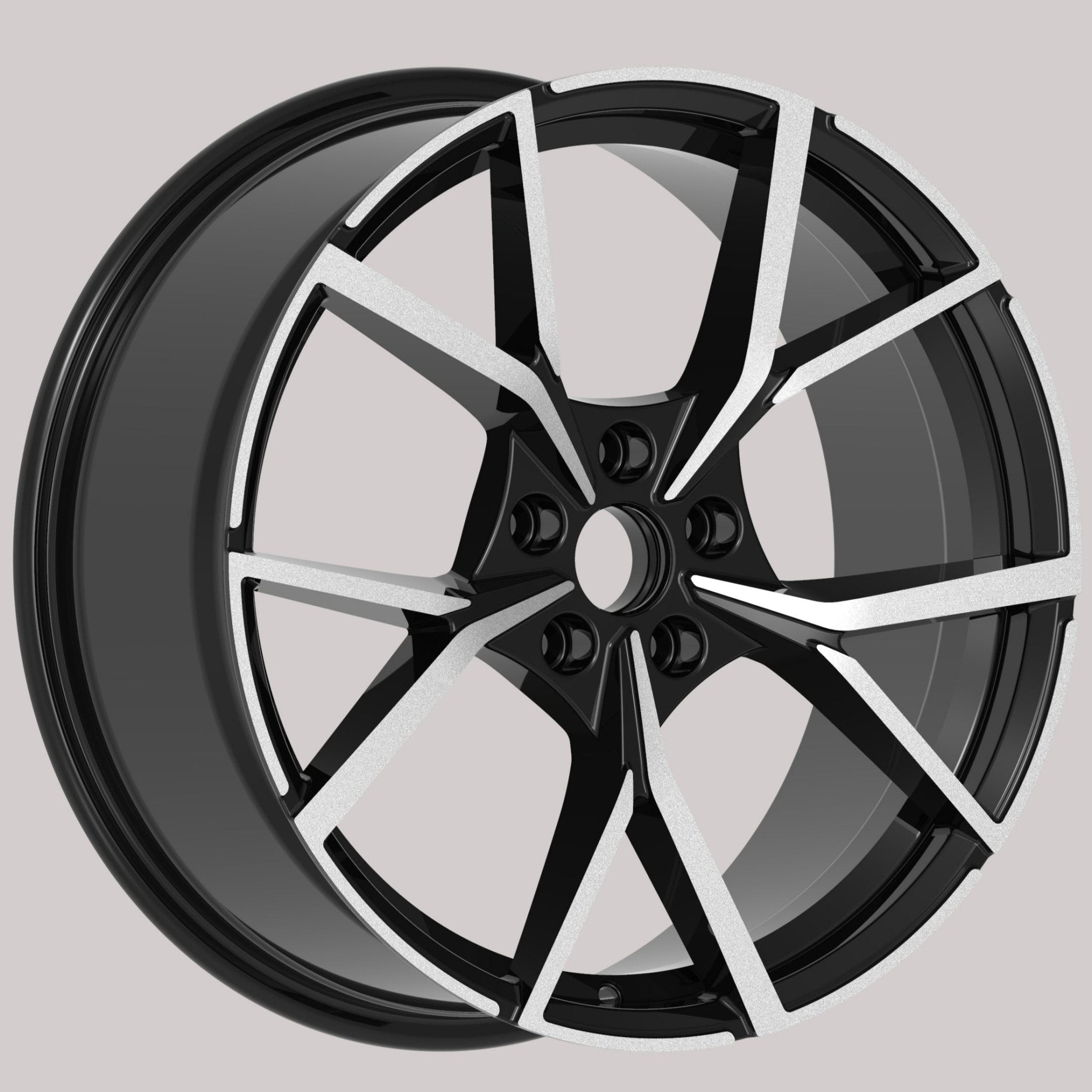 W1400 498 Black Machined Face 20x8.5 ET35 5x114.3 CB73.1