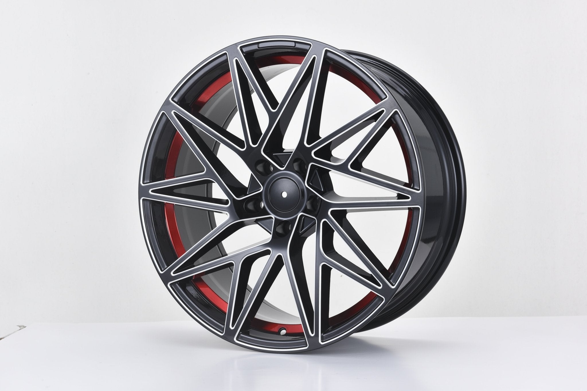 W1505 1632 Black Milled Red Window 20x8.5 ET35 5x114.3 CB73.1