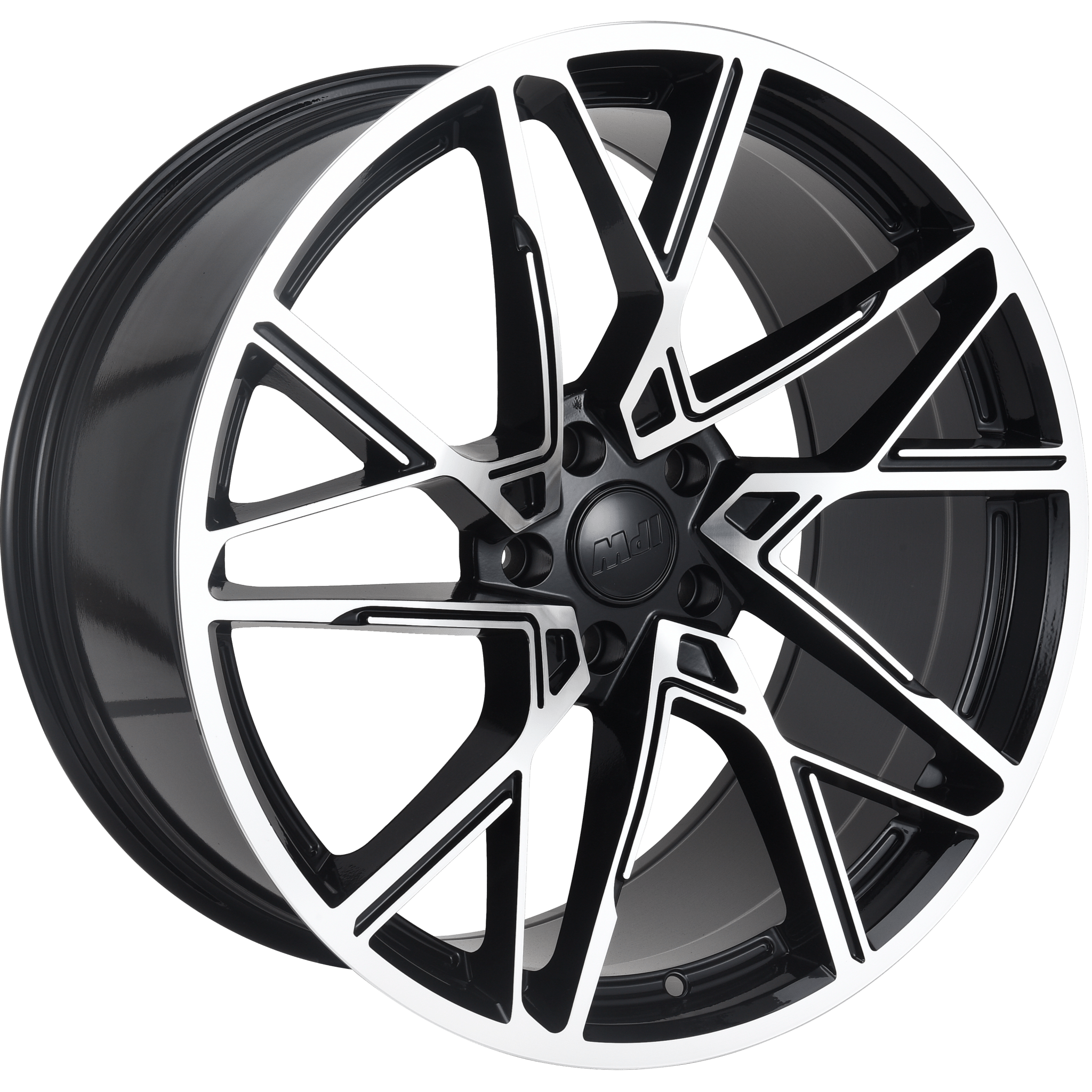 W1507 1463 Black Machined Face 20x10 Et40 5x114.3 CB73.1