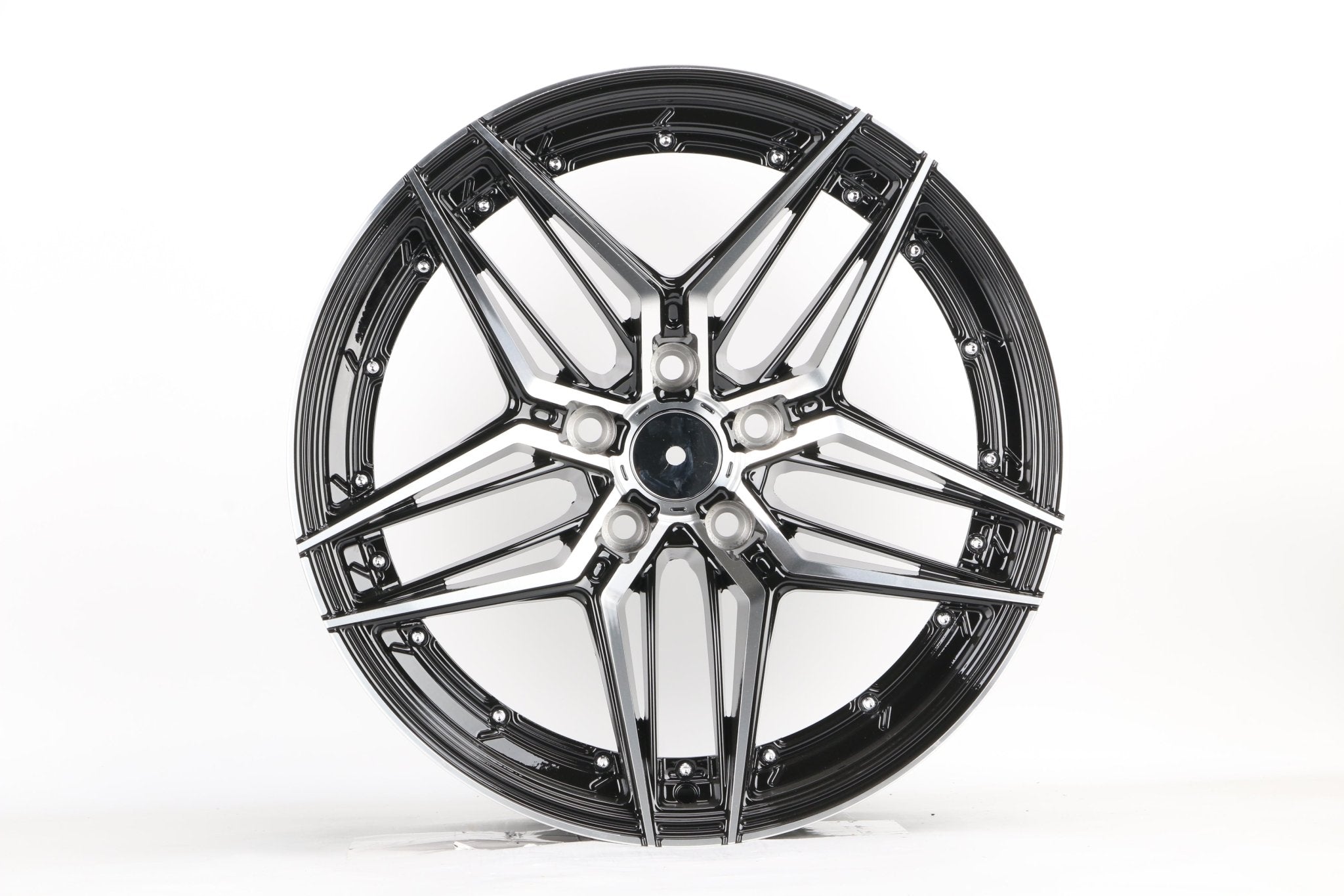 W1515 iVF-007 Black Machined Face 18x8.0 ET35 5x108 CB73.1