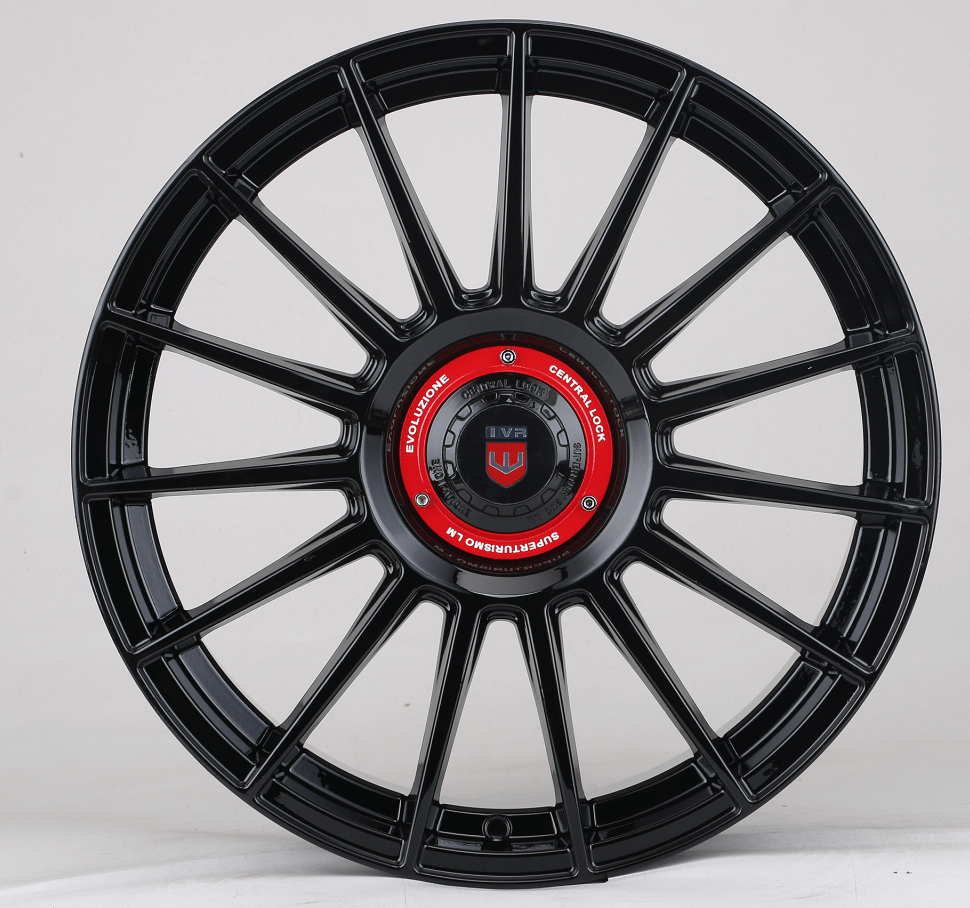 W1544 IVF-257 Gloss Black 18x8.0 ET35 5x112 /114.3 CB73.1