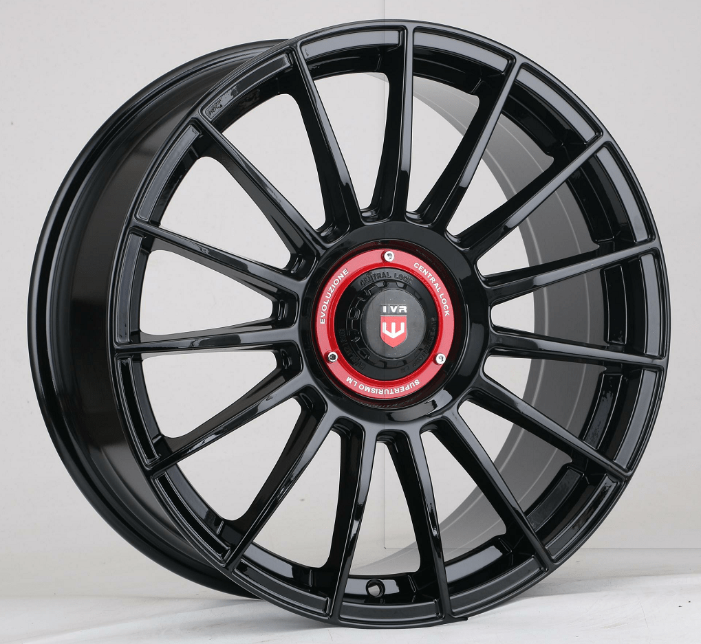 W1544 IVF-257 Gloss Black 18x8.0 ET35 5x112 /114.3 CB73.1