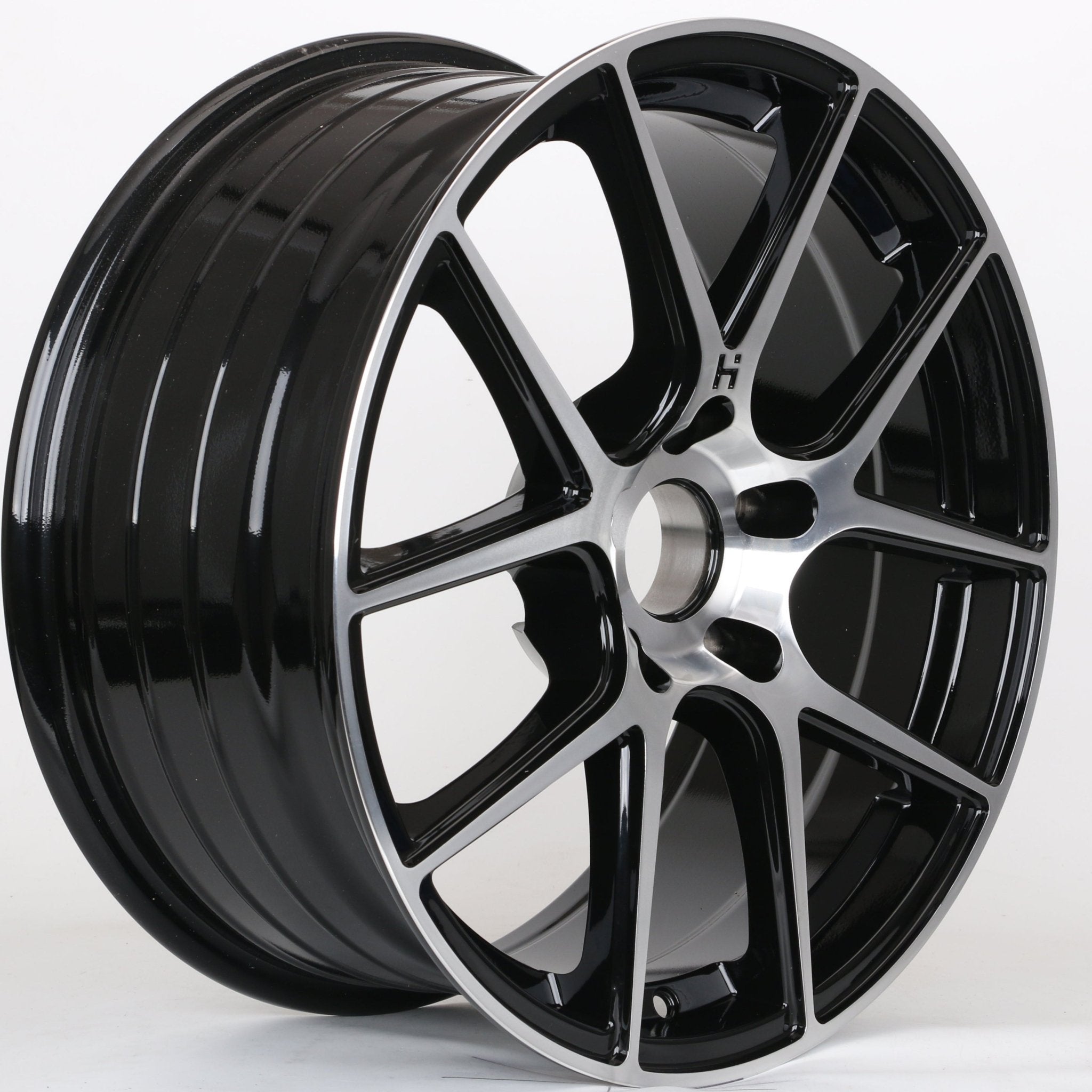 W1554 KB101 Black Machined Face 18x8.0 ET38 5x100 CB73.1