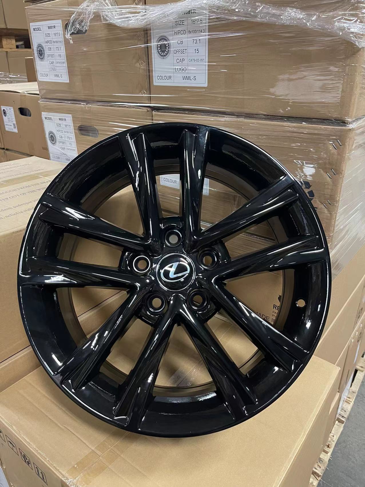 W225 298 Gloss Black 19x7.5 ET30 5x114.3 CB60.1