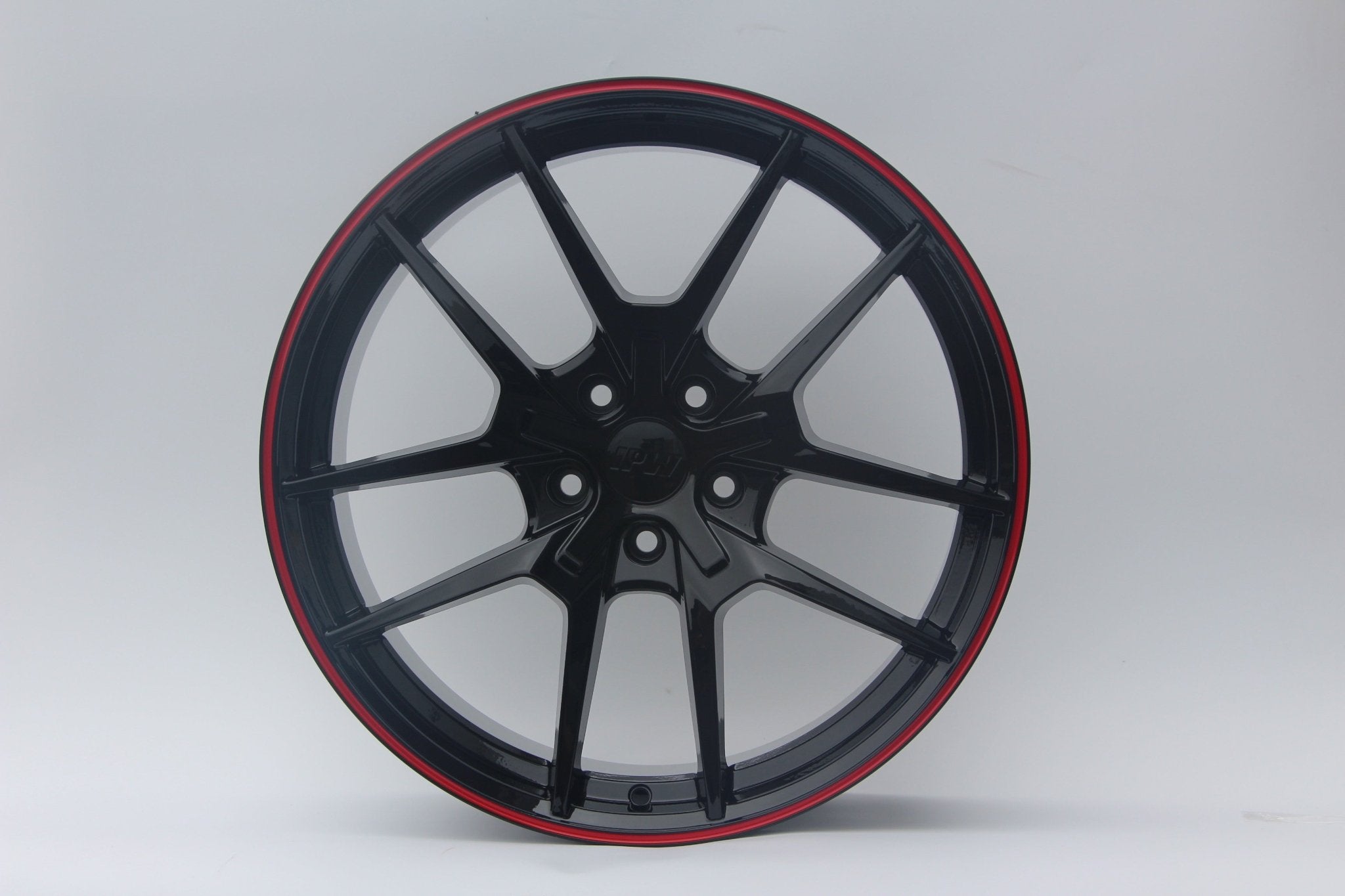W301 XY31 Gloss Black Red Lip 18x8.5 ET35 5x114.3 CB73.1 Flow Forged 20LBS
