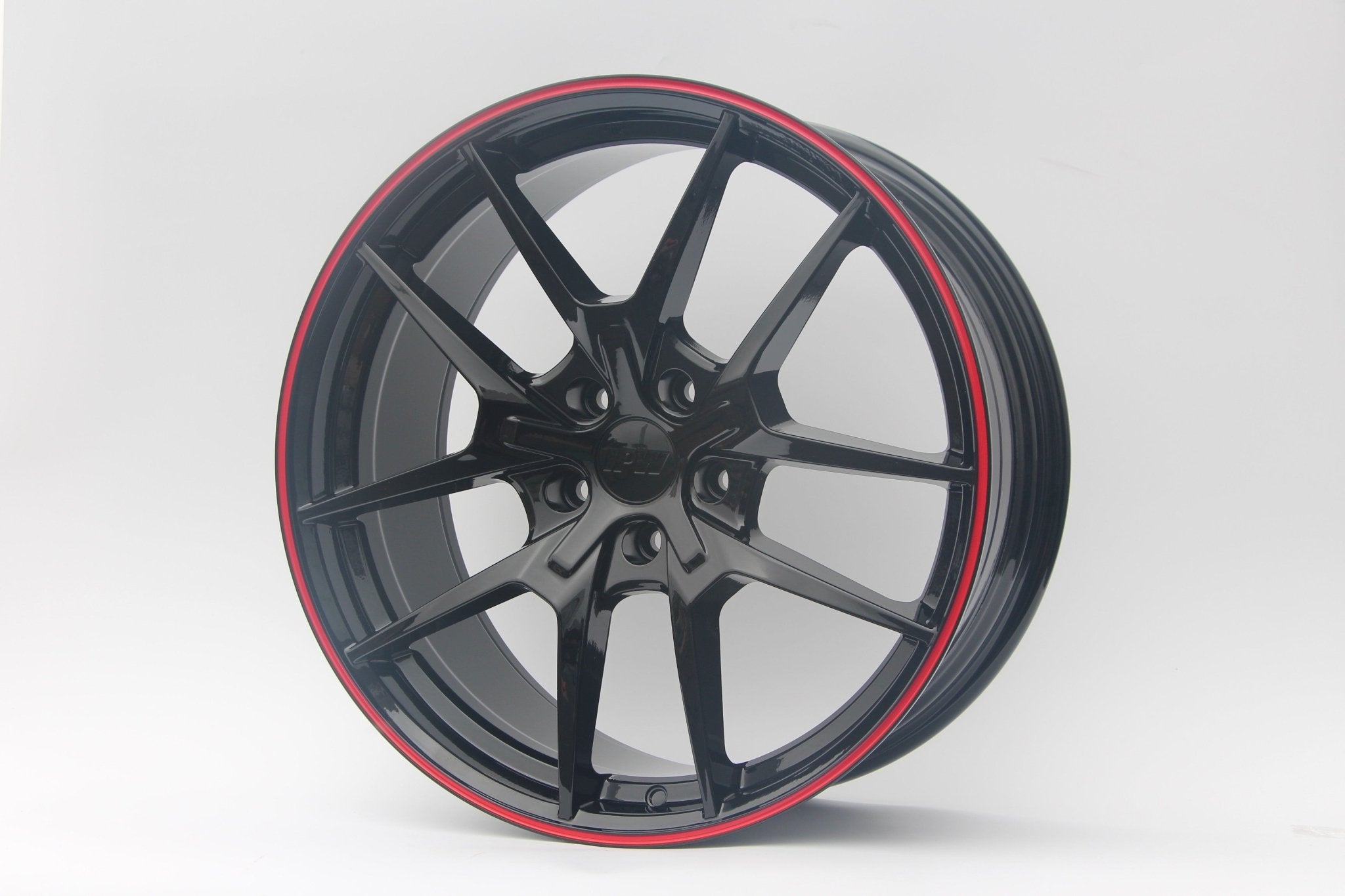 W301 XY31 Gloss Black Red Lip 18x8.5 ET35 5x114.3 CB73.1 Flow Forged 20LBS