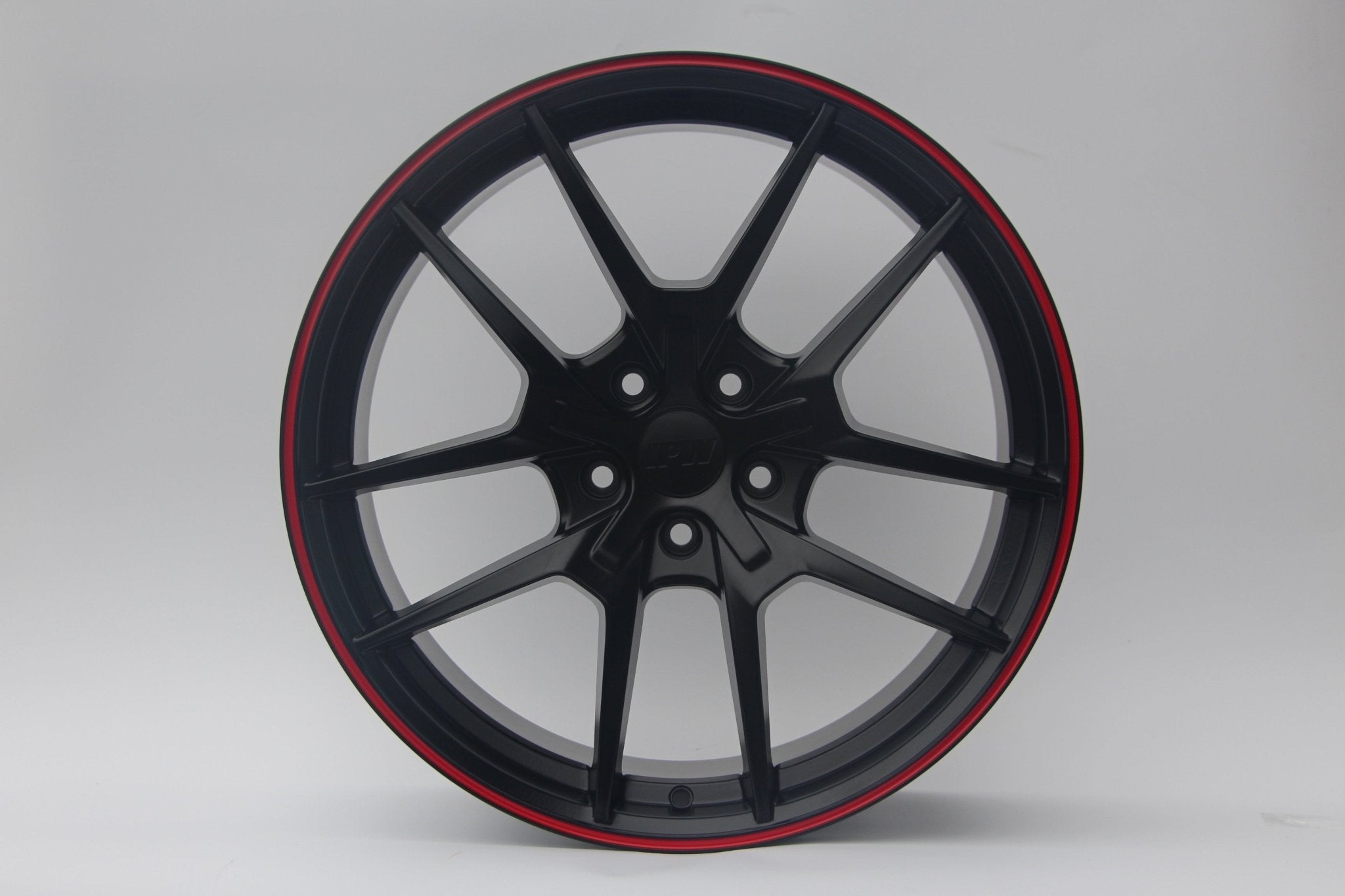 W301 Flow Forged XY31 Satin Black Red Lip 18x8.5 ET35 5x114.3 CB73.1