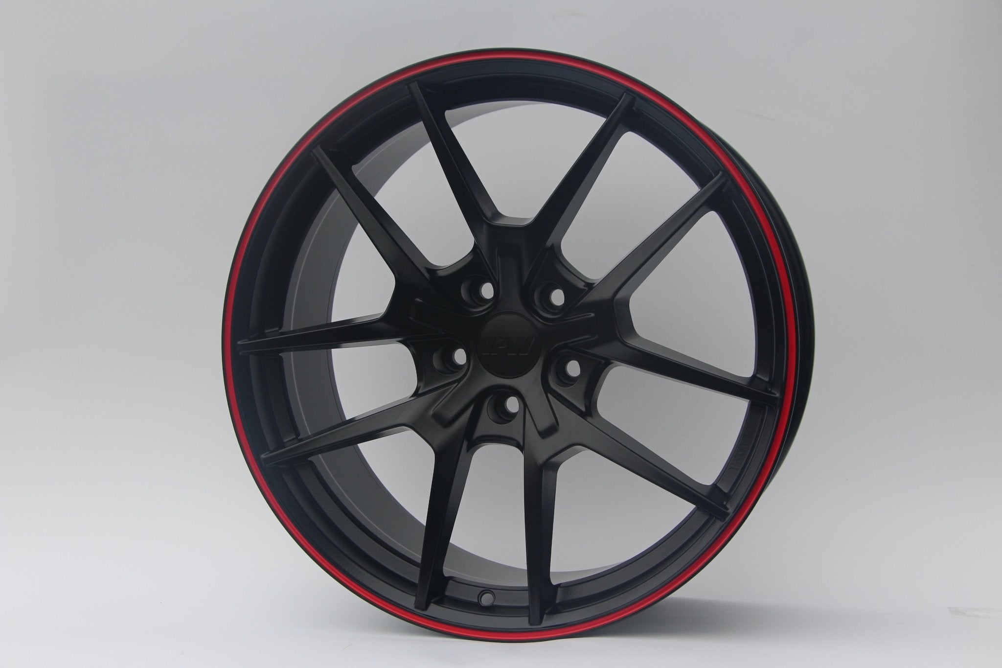 W301 Flow Forged XY31 Satin Black Red Lip 18x8.5 ET35 5x114.3 CB73.1
