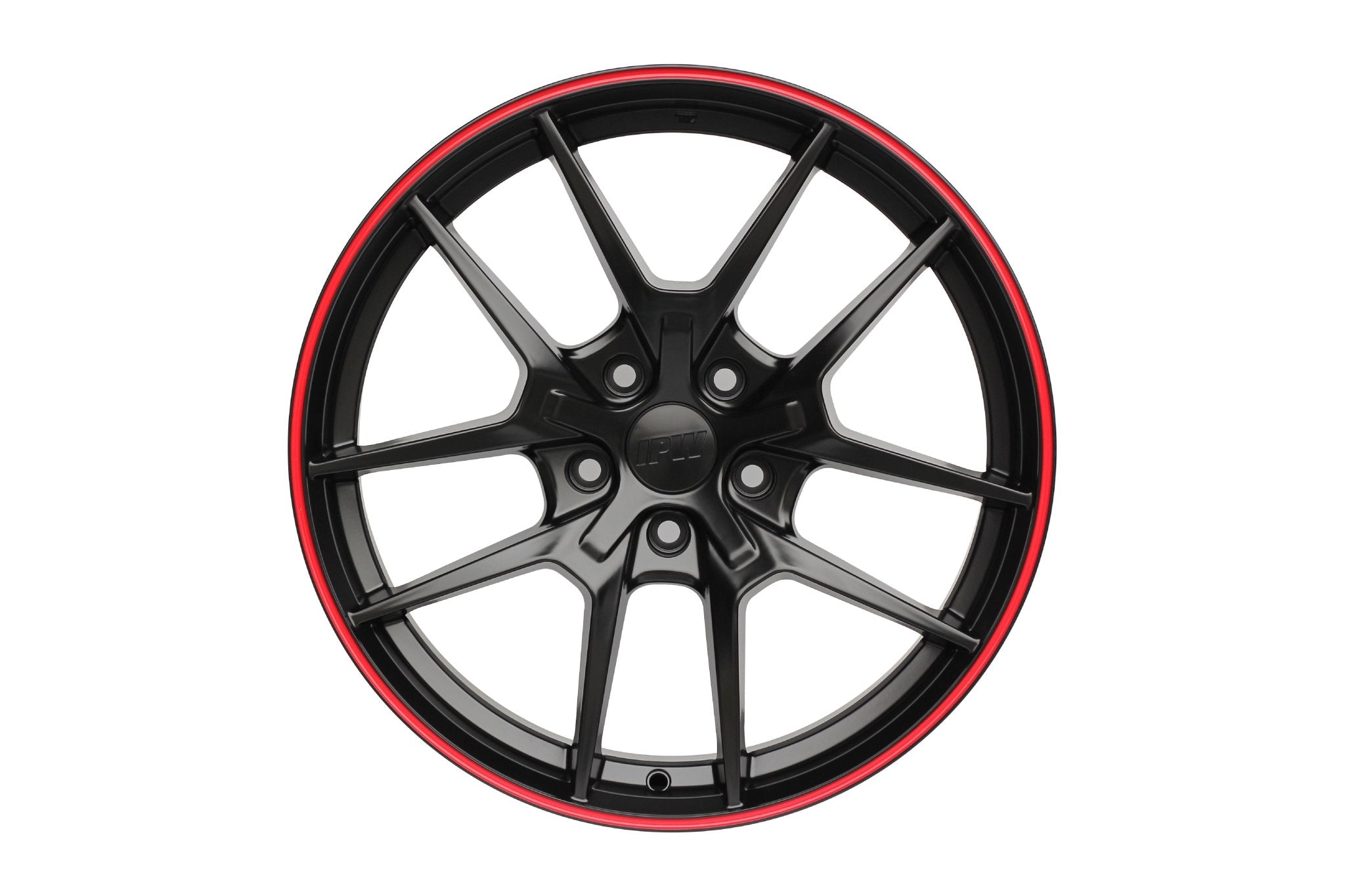 W301 Flow Forged XY31 Satin Black Red Lip 19x8.5 ET35 5x114.3 CB73.1