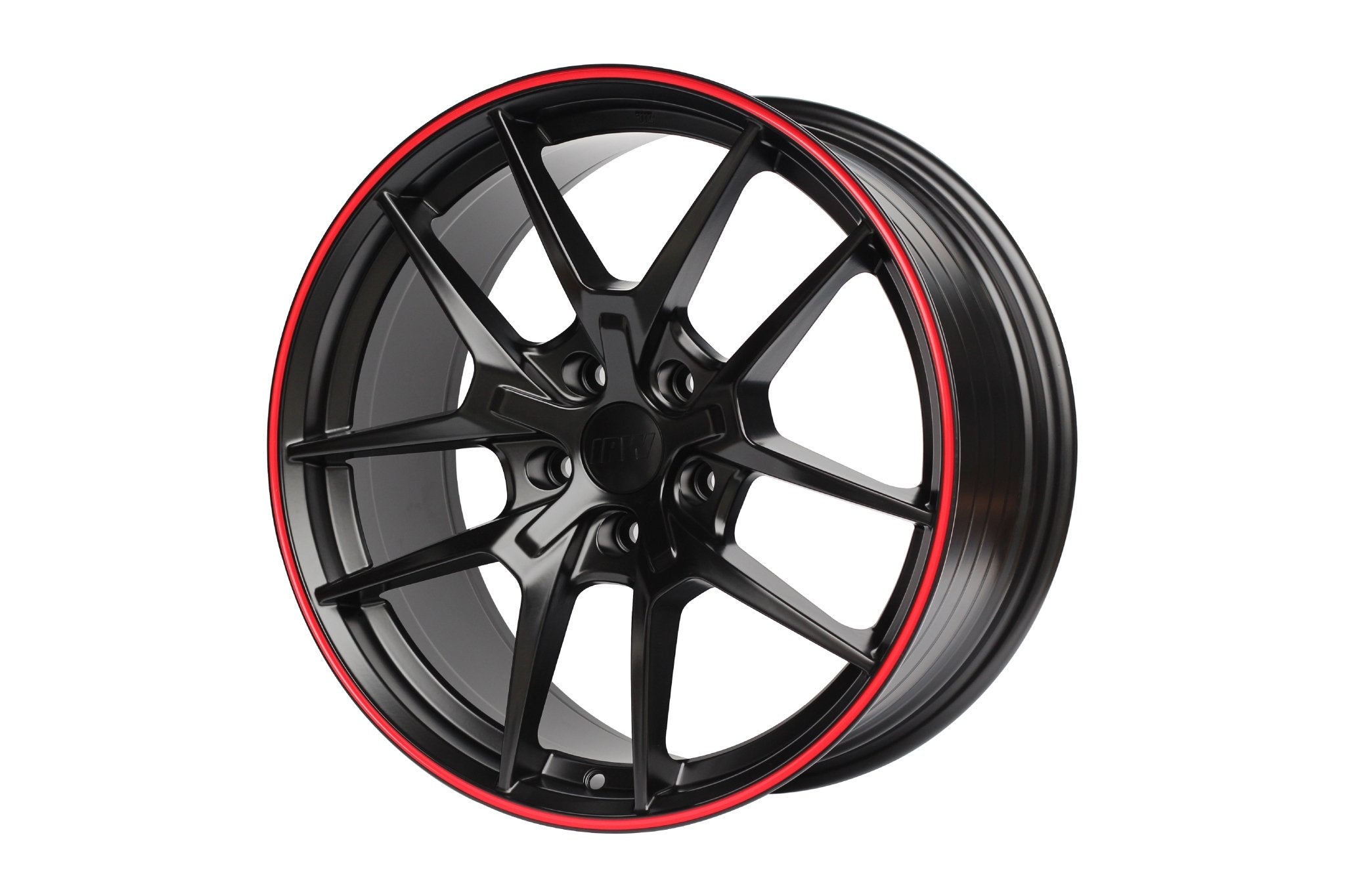 W301 Flow Forged XY31 Satin Black Red Lip 19x8.5 ET35 5x114.3 CB73.1
