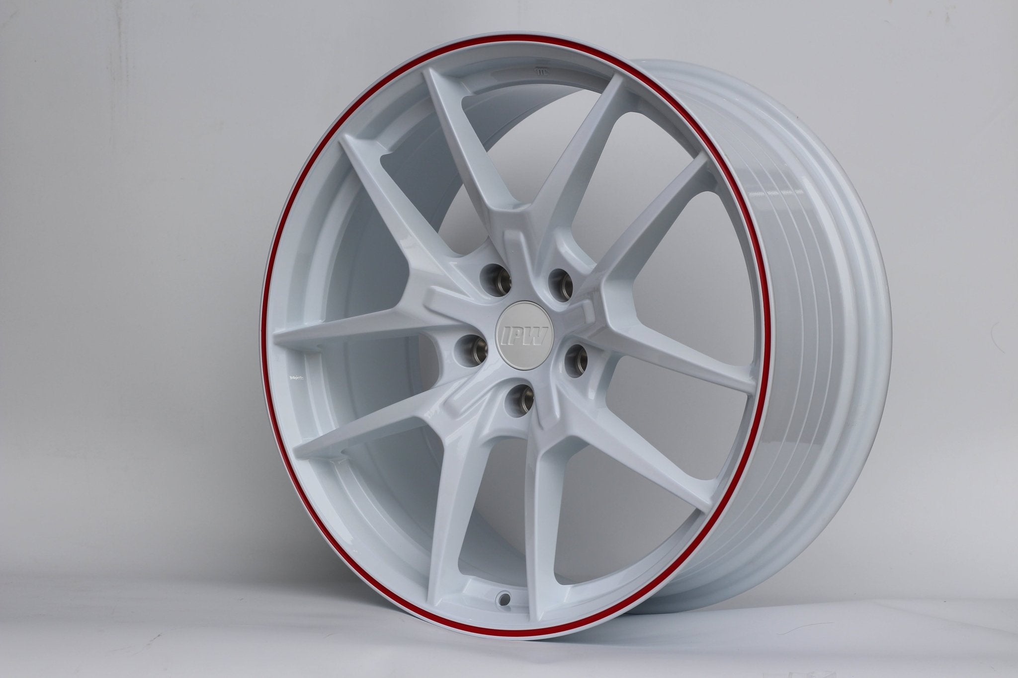 W301 Flow Forged XY31 White Red Lip 19x8.5 ET35 5x114.3 CB73.1
