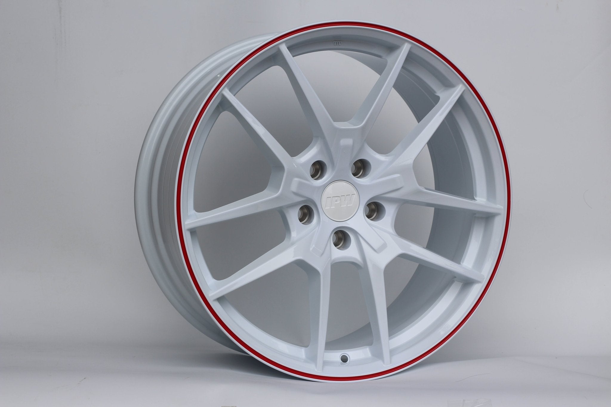 W301 Flow Forged XY31 White Red Lip 19x8.5 ET35 5x114.3 CB73.1