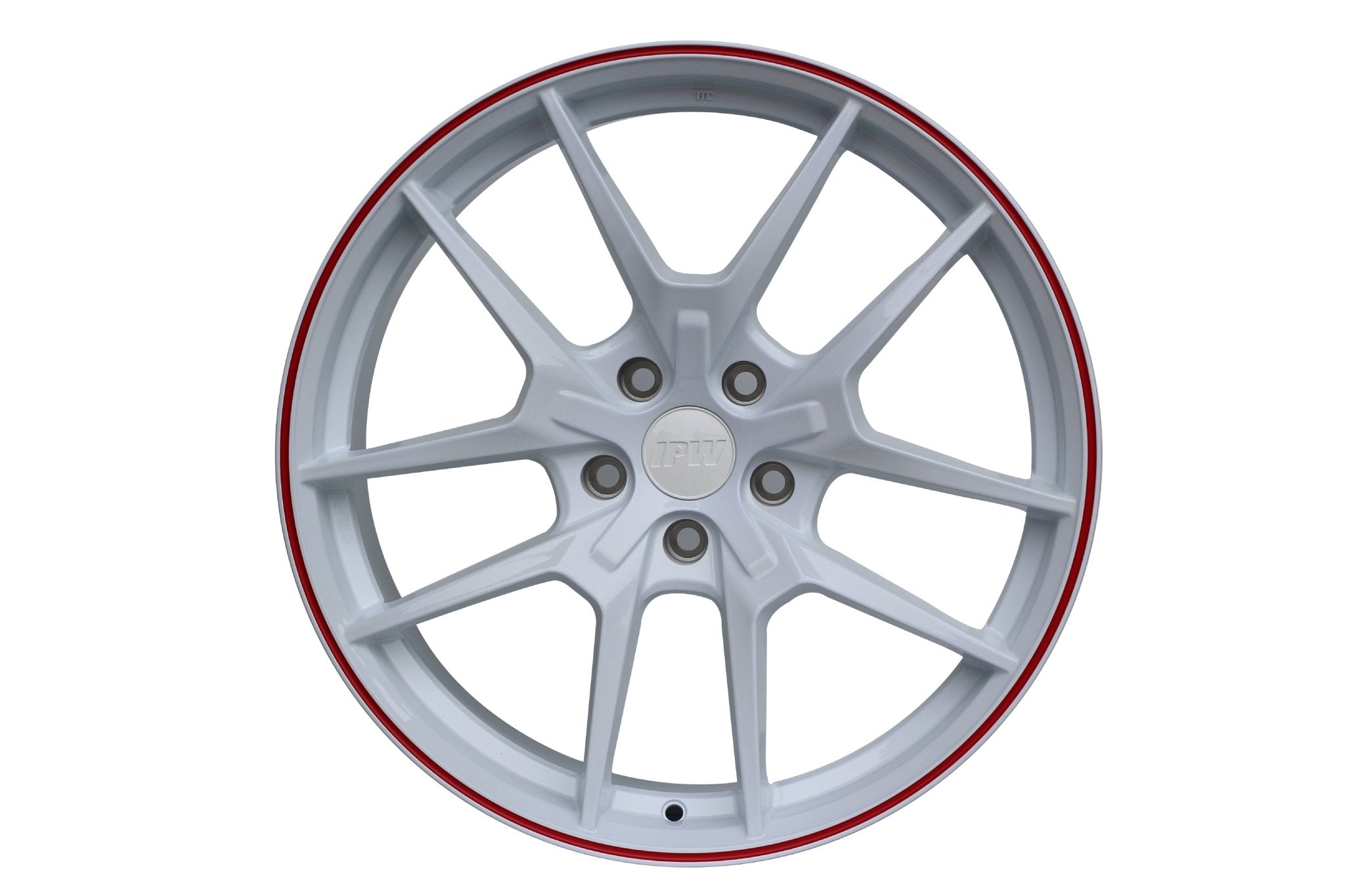 W301 Flow Forged XY31 White Red Lip 19x8.5 ET35 5x114.3 CB73.1