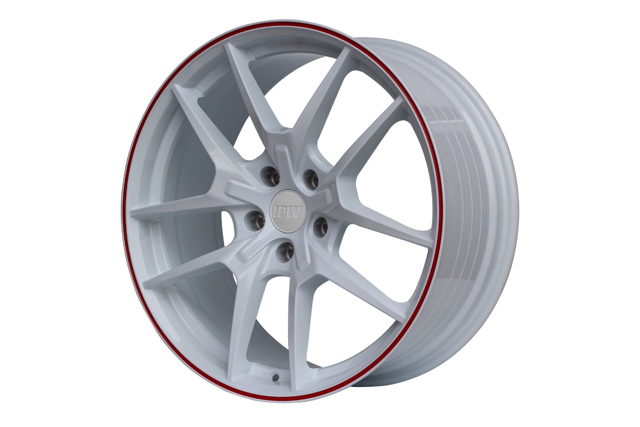 W301 Flow Forged XY31 White Red Lip 19x8.5 ET35 5x114.3 CB73.1