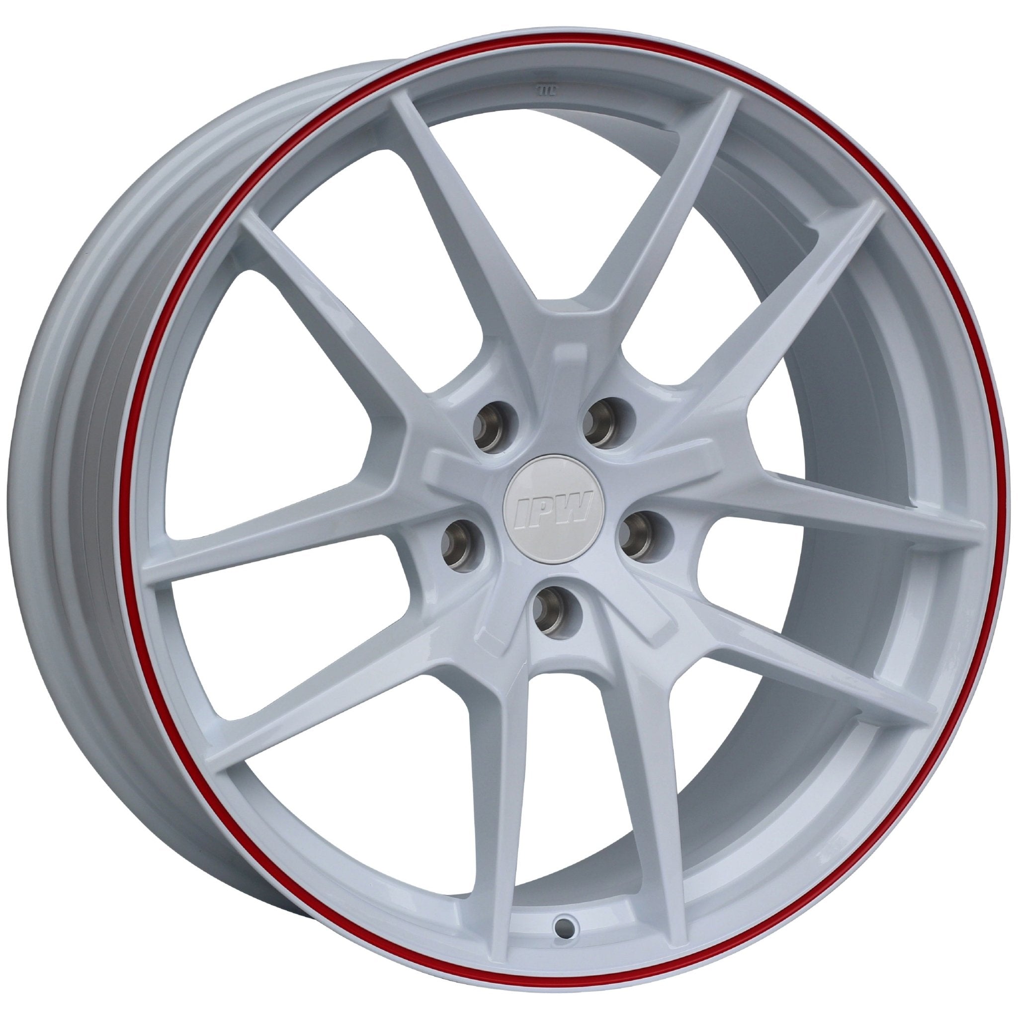 W301 Flow Forged XY31 White Red Lip 19x8.5 ET35 5x114.3 CB73.1