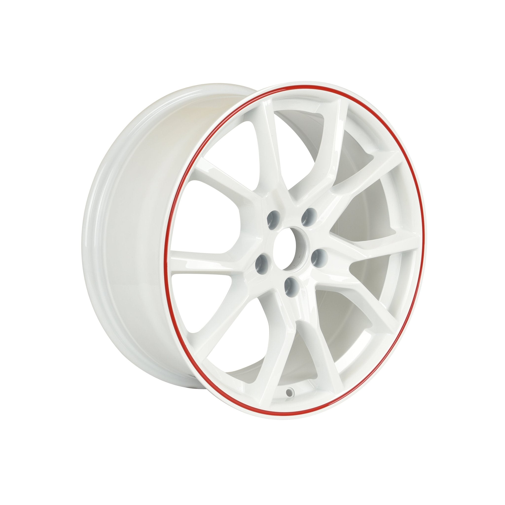 W314 1418 White Red Lip 18x8.0 ET41 5x114.3 CB73.1