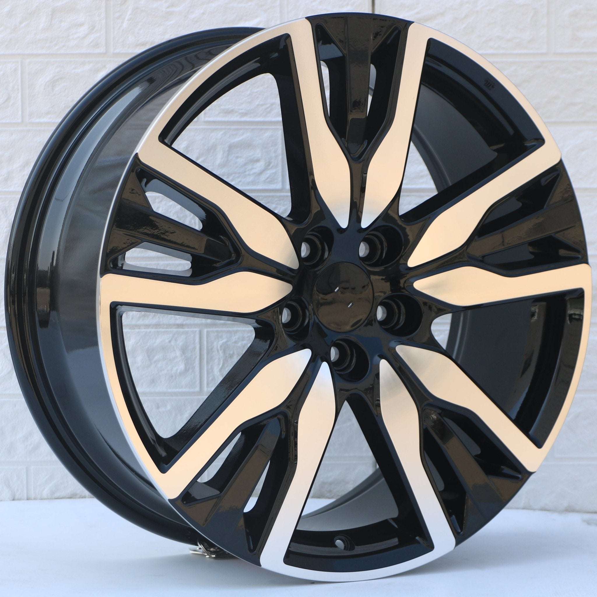 W319 D2030 Black Machined Face 20x8.0 ET55 CB64.1 5x114.3 C1352-B