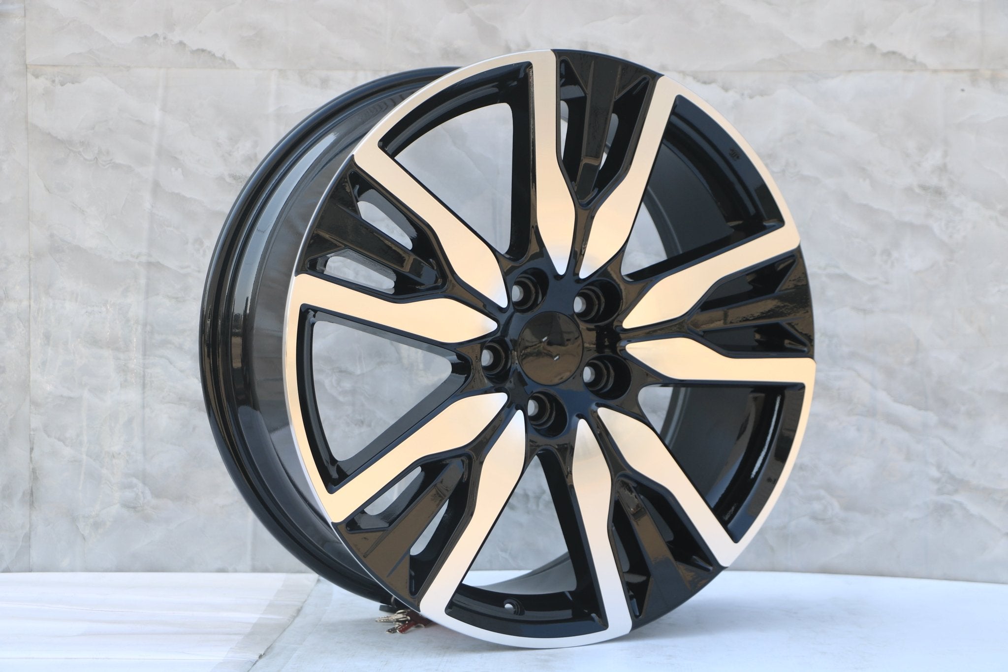 W319 D2030 Black Machined Face 20x8.0 ET55 CB64.1 5x114.3 C1352-B