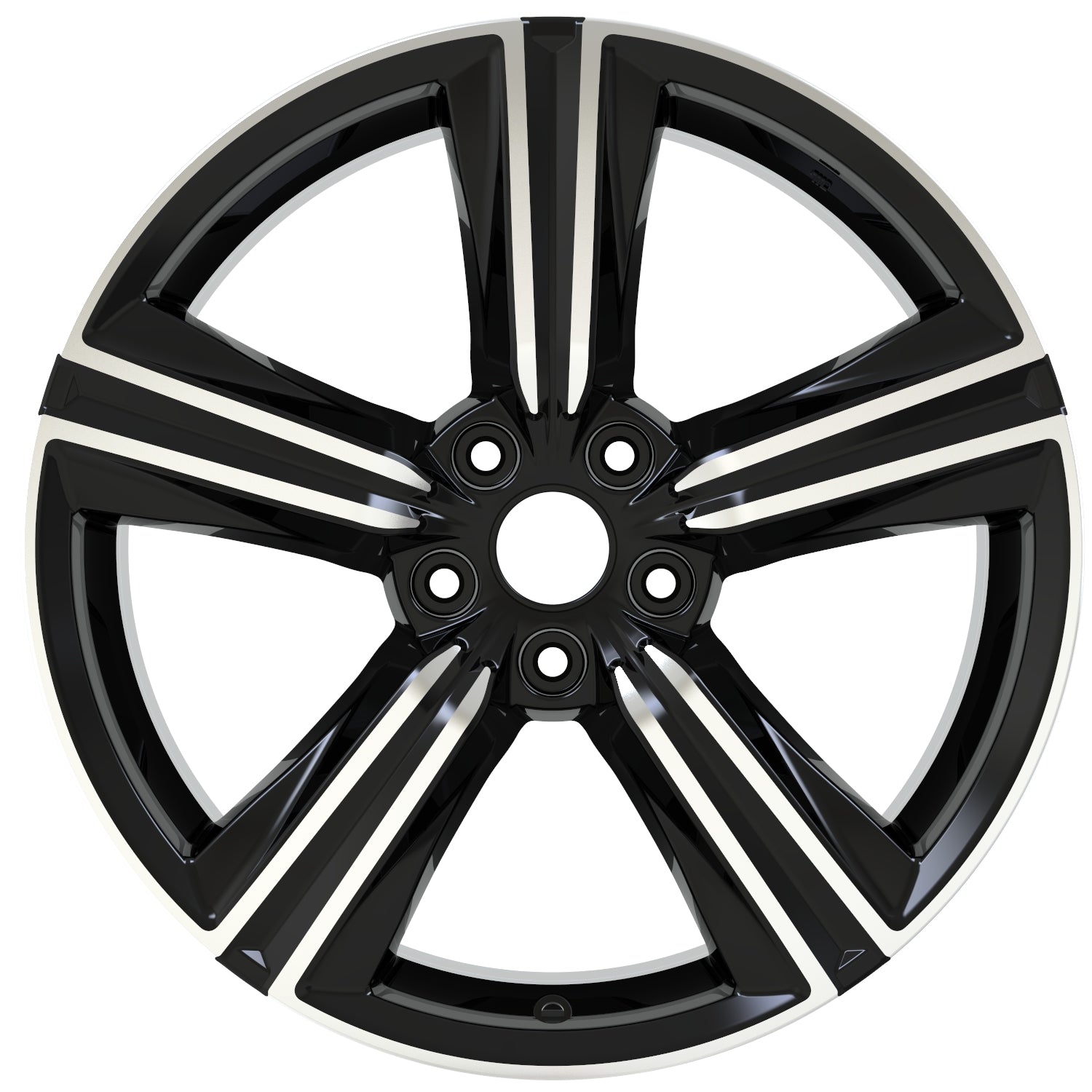 W324 D1910 Black Machined Face 19x8.5 ET50 CB64.1 5x114.3 C1352A-B